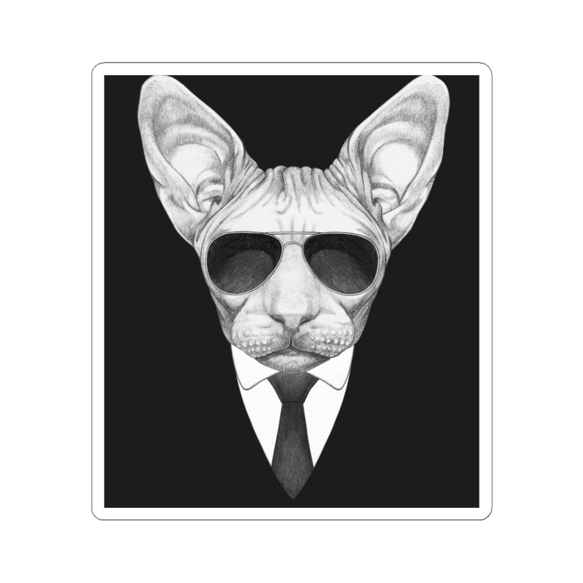 Dapper Cat Kiss-Cut Stickers for Pet Lovers | Stylish Laptop Decals