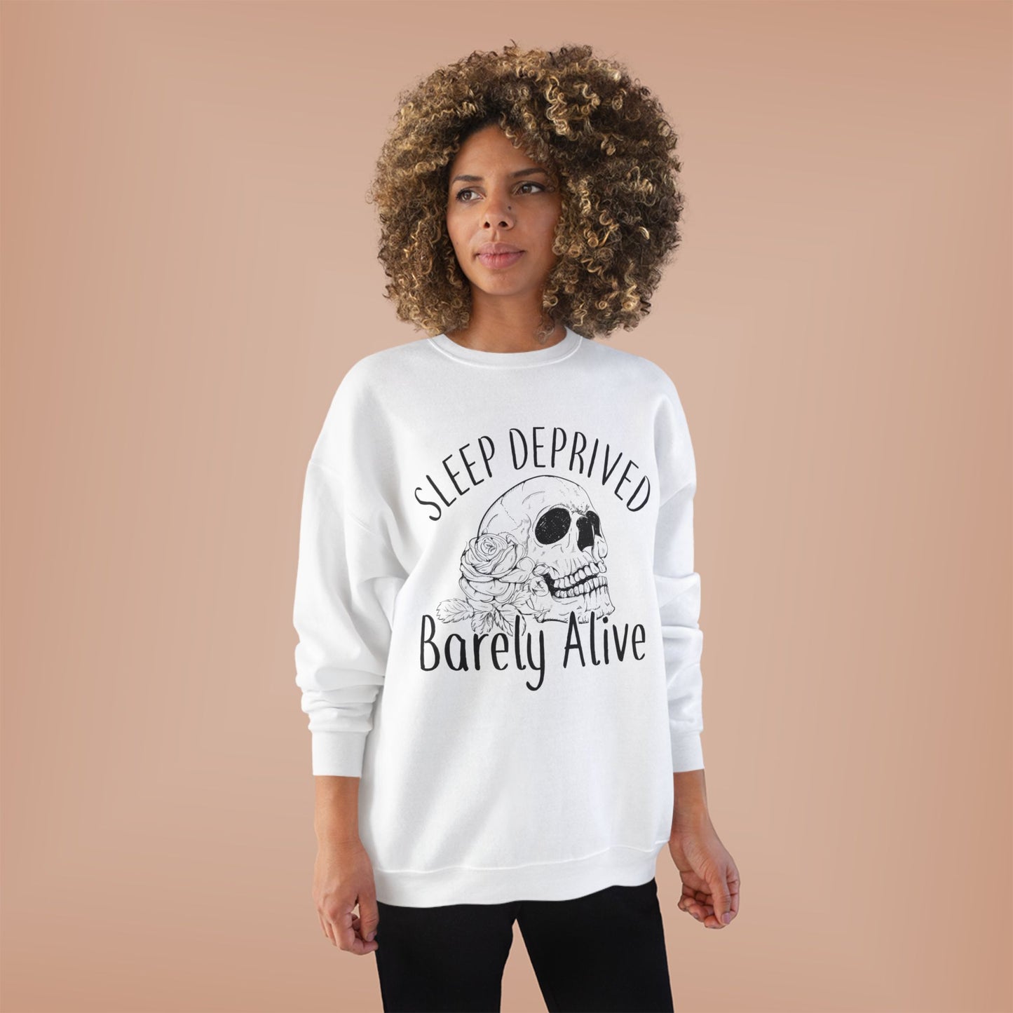 Sleep Deprived Crewneck Sweatshirt - Unisex EcoSmart® | Barely Alive Design