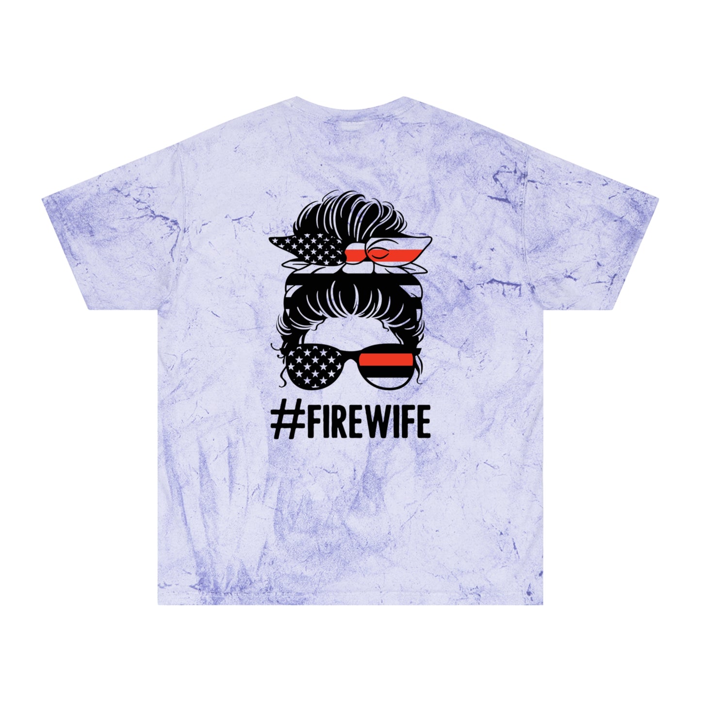 Unisex Color Blast T-Shirt - #FireWife Design, Perfect Gift for Firefighters' Families