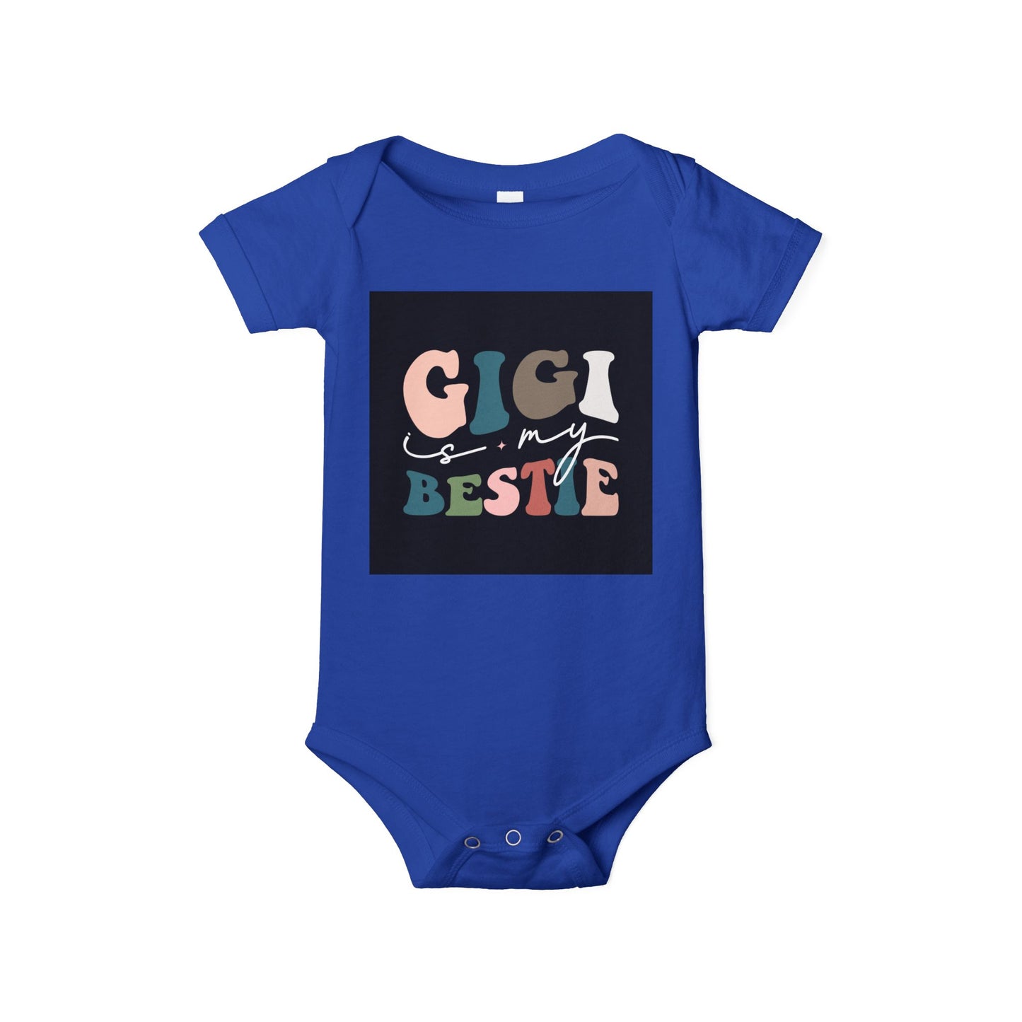 Gigi is My Bestie Infant Jersey One Piece - Cute Baby Bodysuit for Grandparents