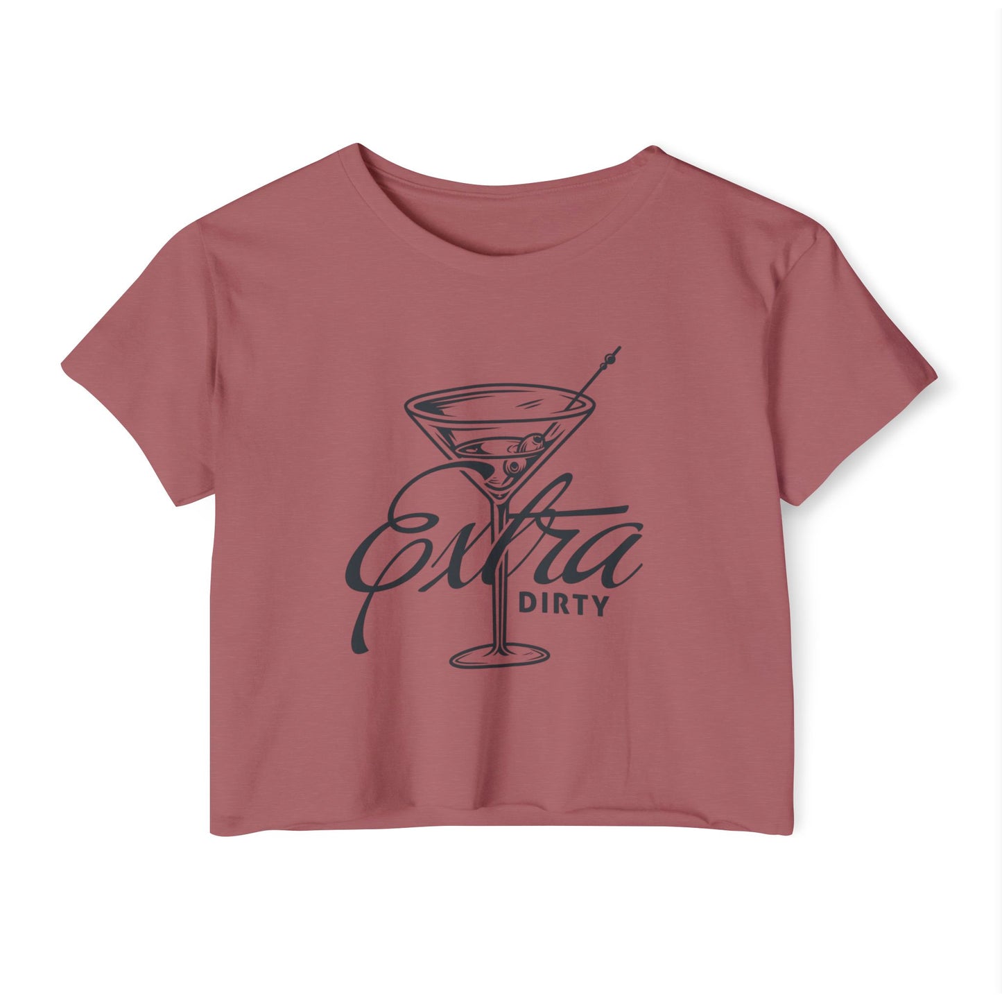 Extra Dirty Cocktail Festival Crop Top | Fun Women's Apparel, Summer Party Shirt, Drink Lover's Top, Gift for Her, Festival Wear