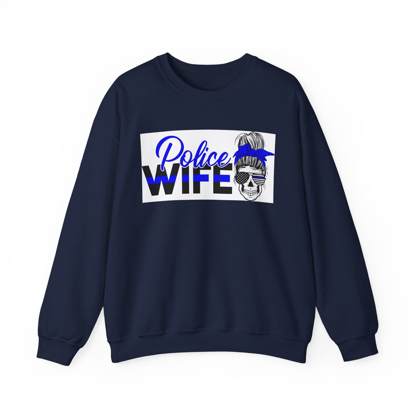 Police Wife Unisex Heavy Blend™ Crewneck Sweatshirt - Supportive Gift for Police Spouses