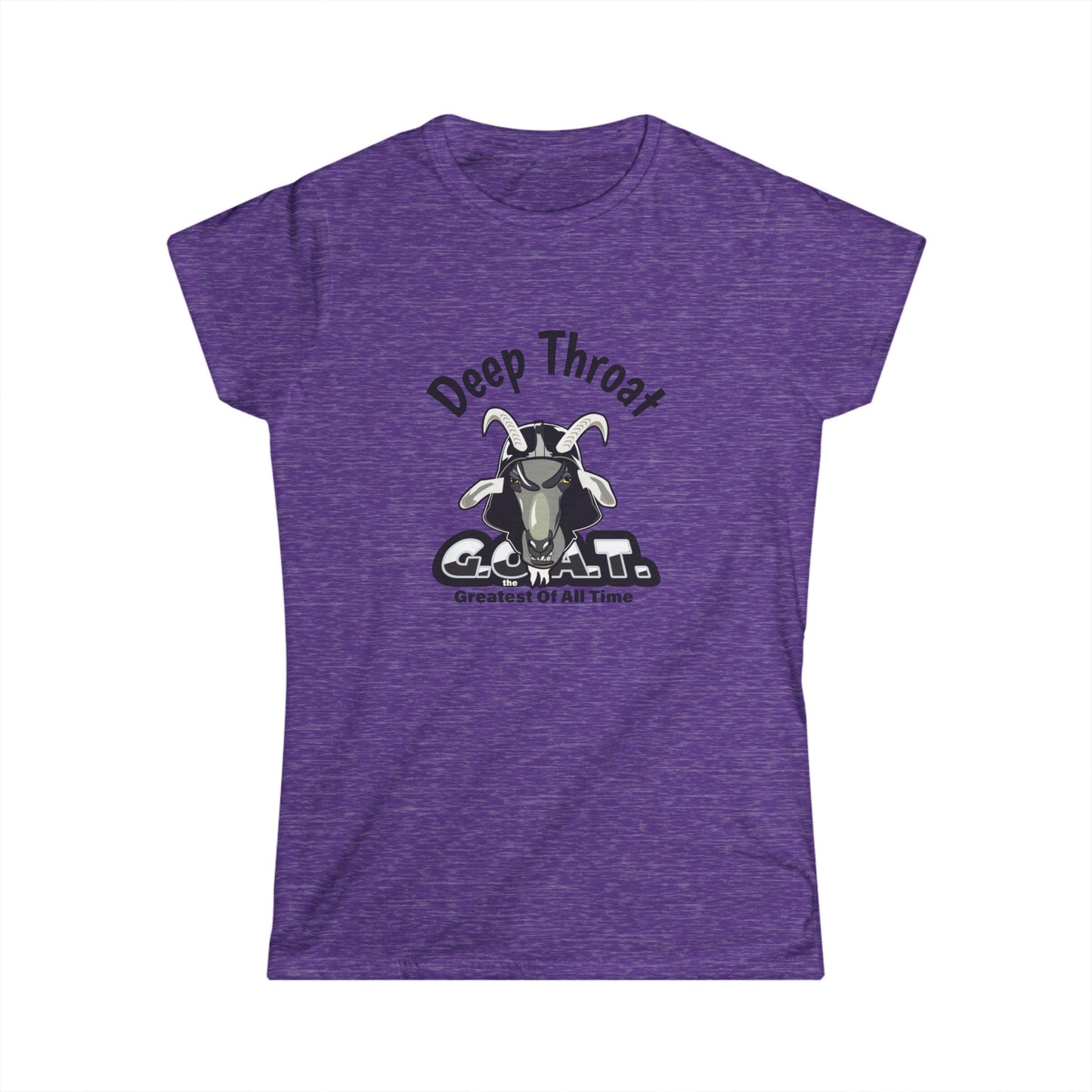 Women's Graphic Tee: Deep Throat Goat, Funny Gift for Goat Lovers, Casual Wear, Birthday Present, Holiday Apparel