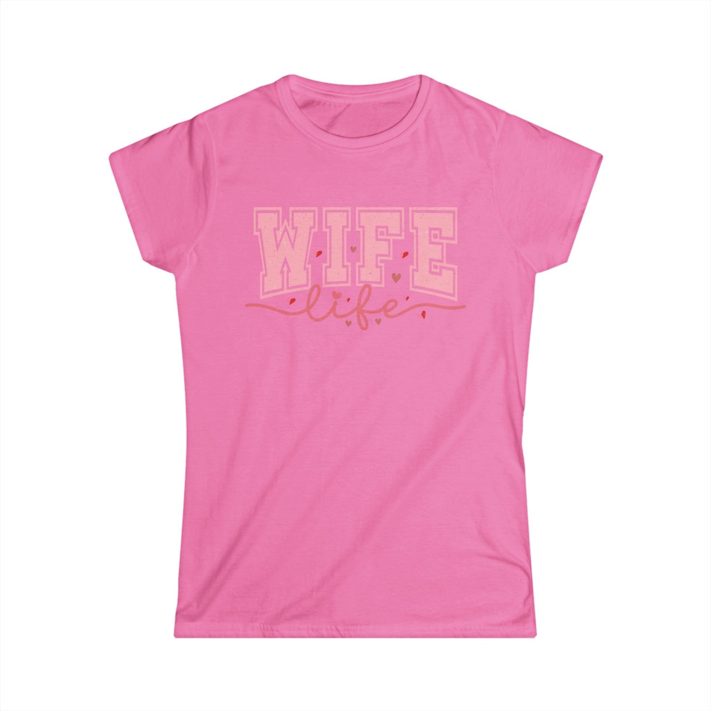 Wife Life Women's Softstyle Tee – Comfortable Casual T-Shirt for Loving Partners