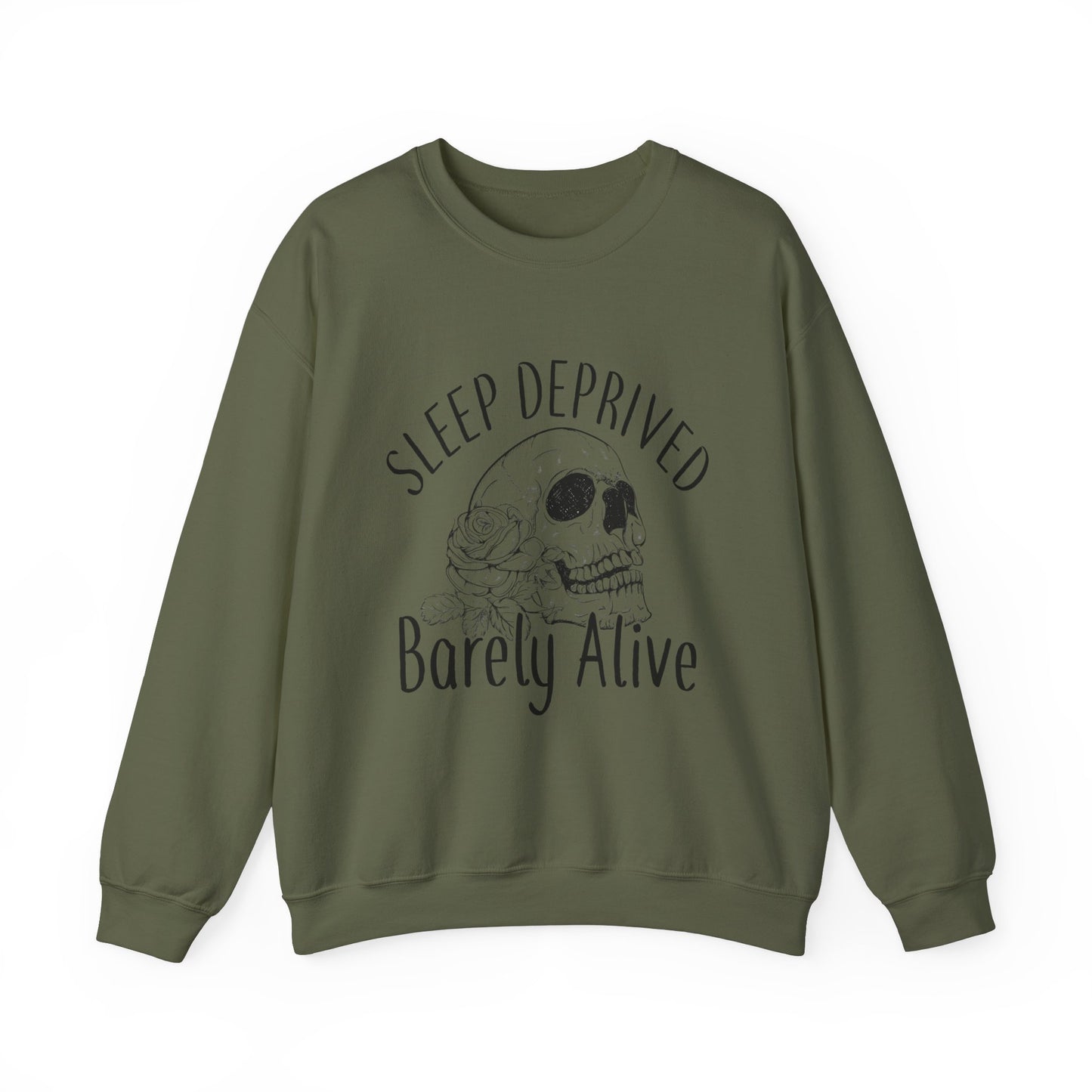 Sleep Deprived Skull Crewneck Sweatshirt - Casual Unisex Style