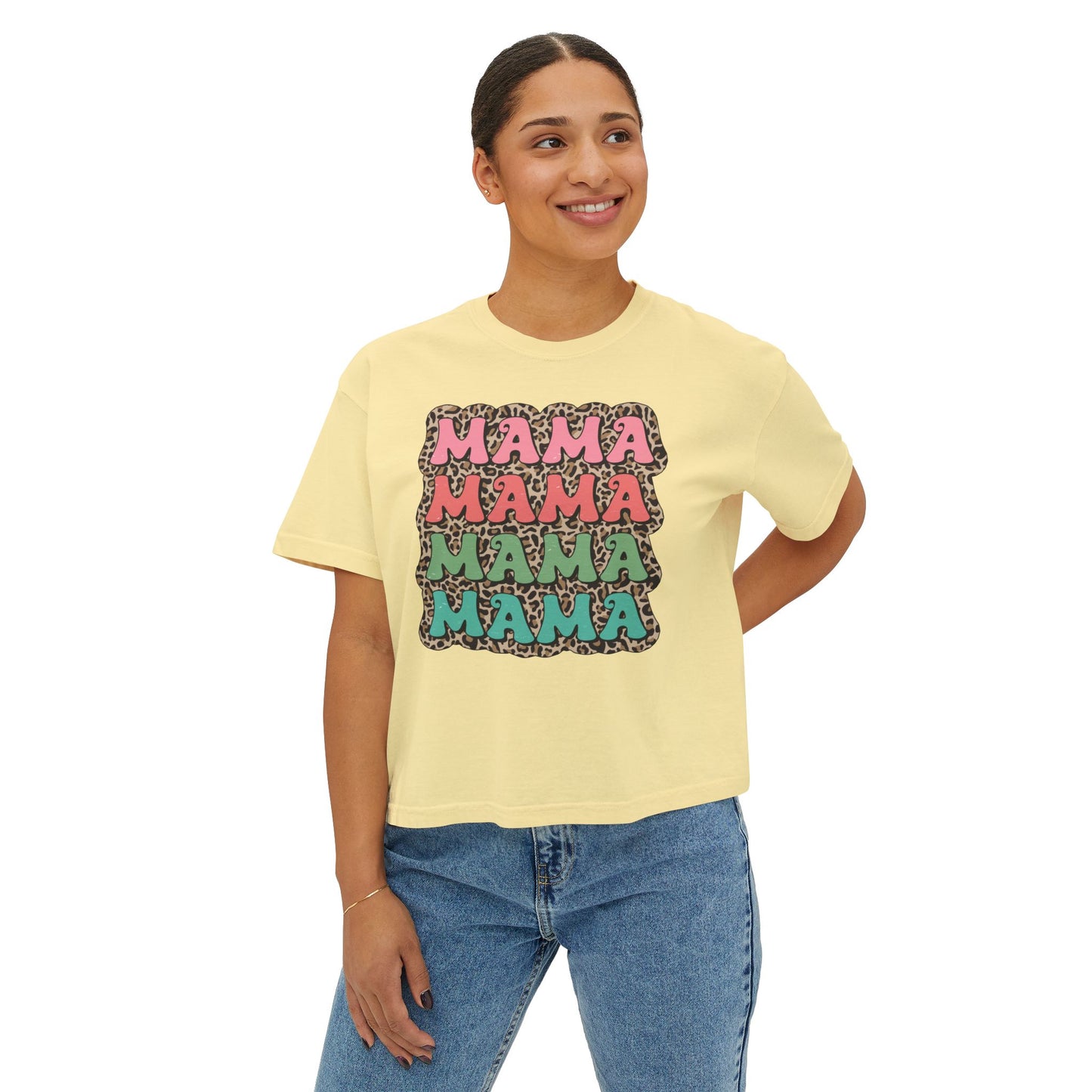 Mama Graphic Boxy Tee - Trendy Women's Apparel