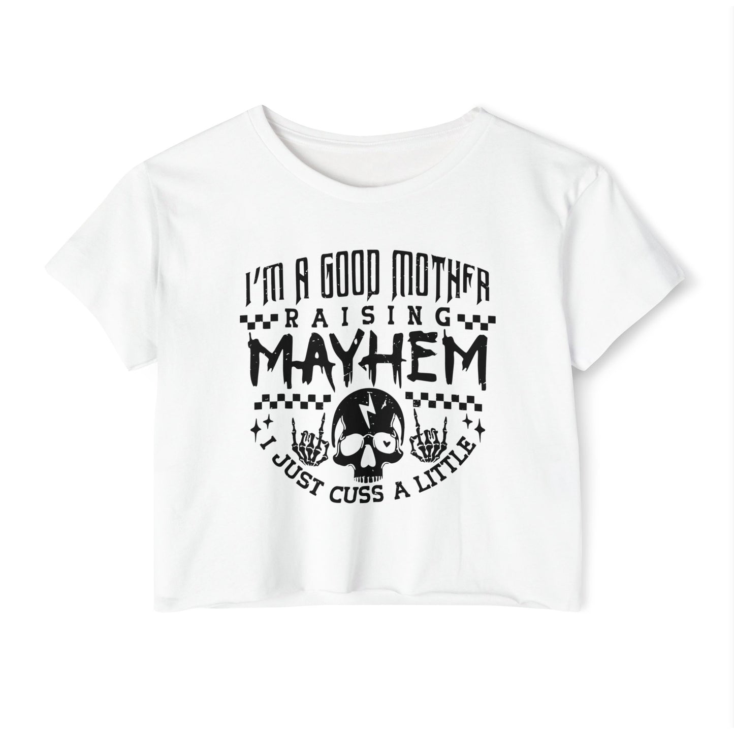 Women's Festival Crop Top - Vintage Style Graphic Tee for Moms, Perfect for Festivals, Concerts, Parties, Birthdays