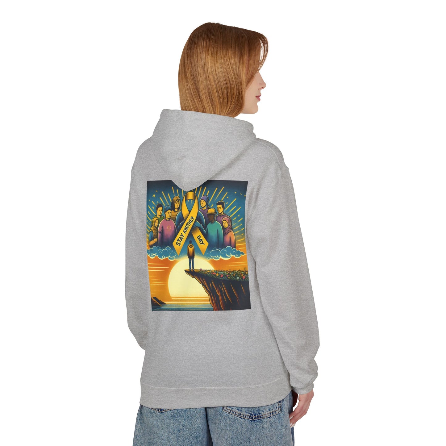 Stay Another Day Hoodie, Inspirational Fleece Sweatshirt, Unisex Gift, Motivational Apparel, Casual Hoodie for Everyday Wear