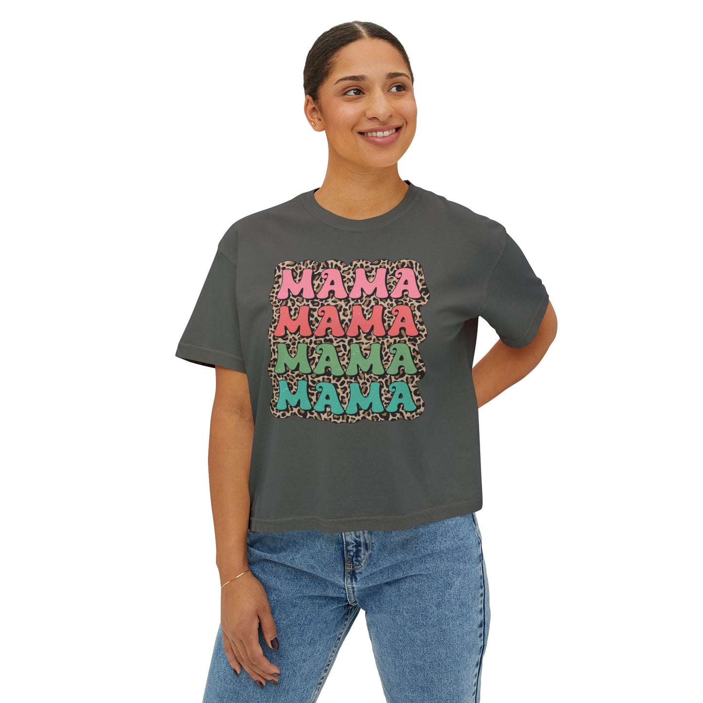 Mama Graphic Boxy Tee - Trendy Women's Apparel