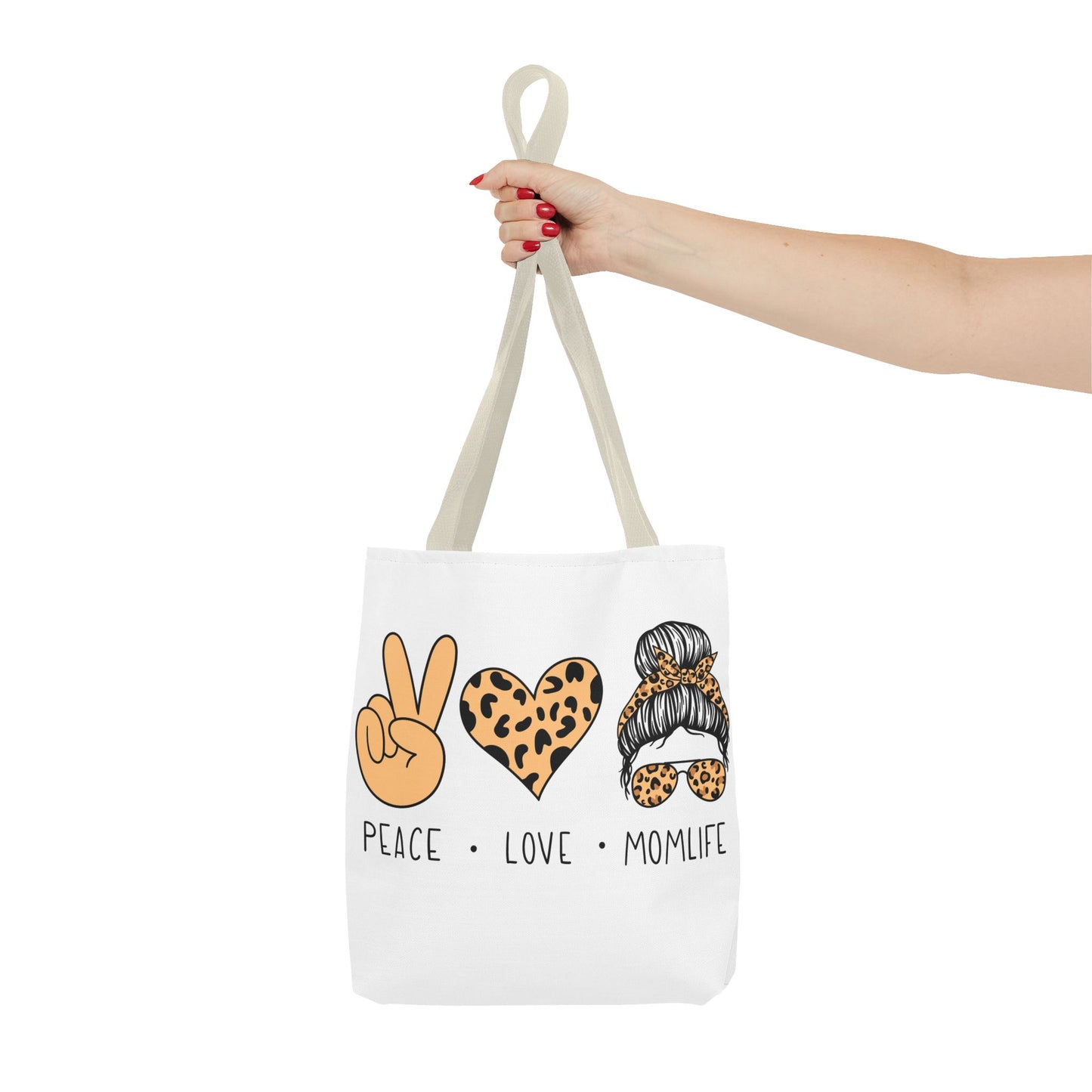 Peace Love Momlife Tote Bag - Stylish & Functional for Every Mom