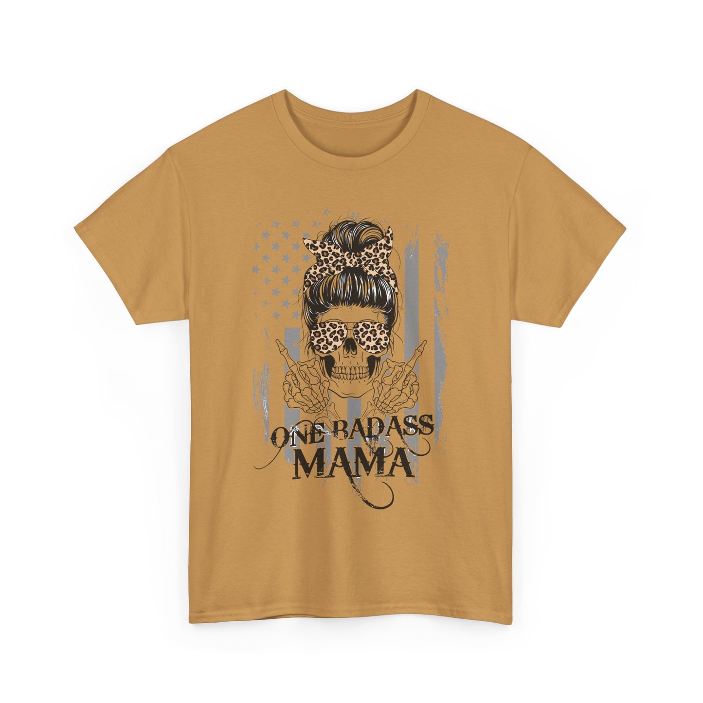 One Badass Mama Unisex Heavy Cotton Tee - Trendy Graphic Shirt for Moms