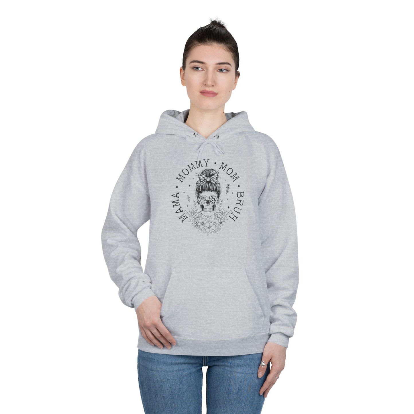 Skull Mom Hoodie - Unisex Eco-Friendly Pullover Sweatshirt for Mothers