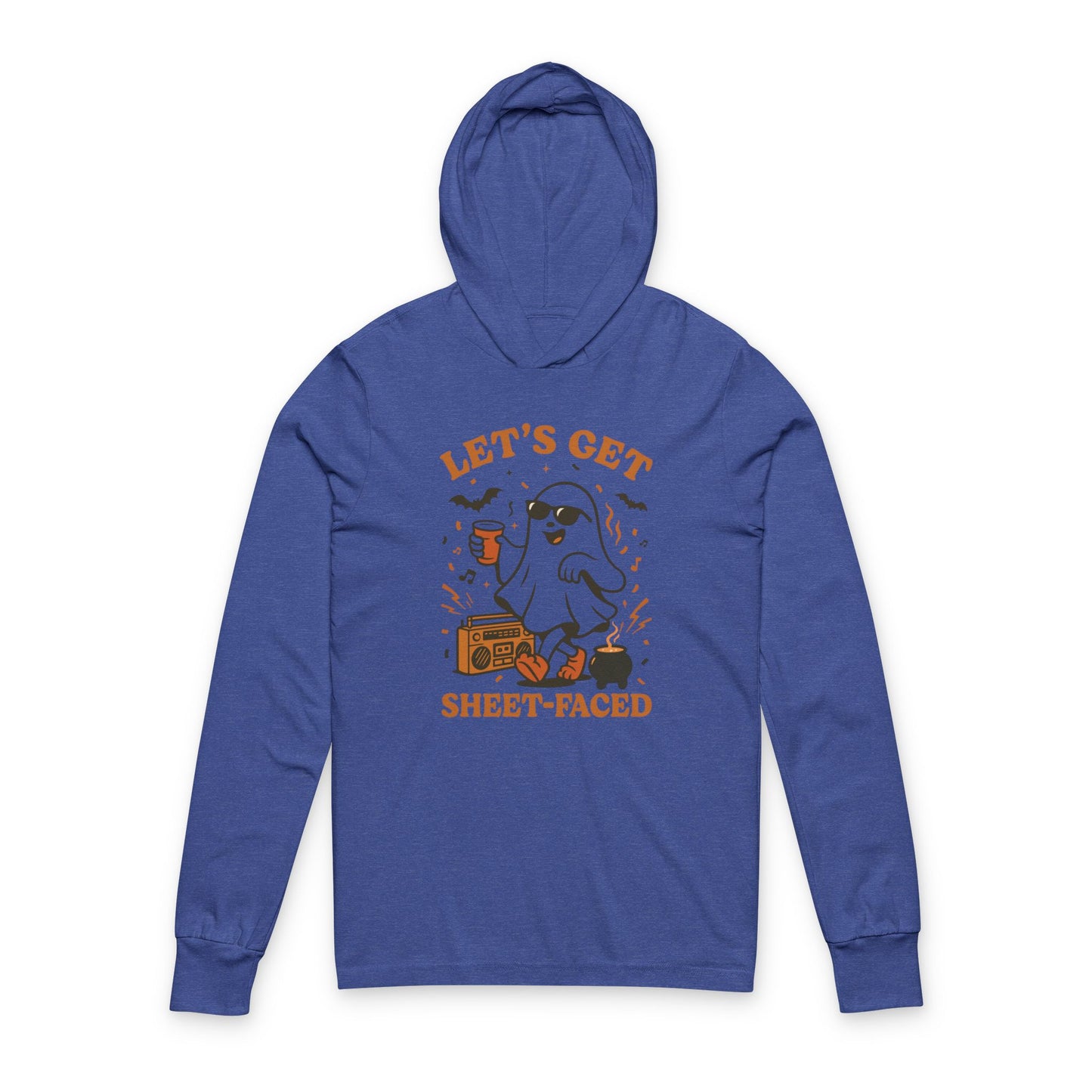 Ghostly Humor Unisex Hoodie - Fun Halloween Apparel, Casual Wear, Spooky Gift, Party Shirt, Long Sleeve Tee