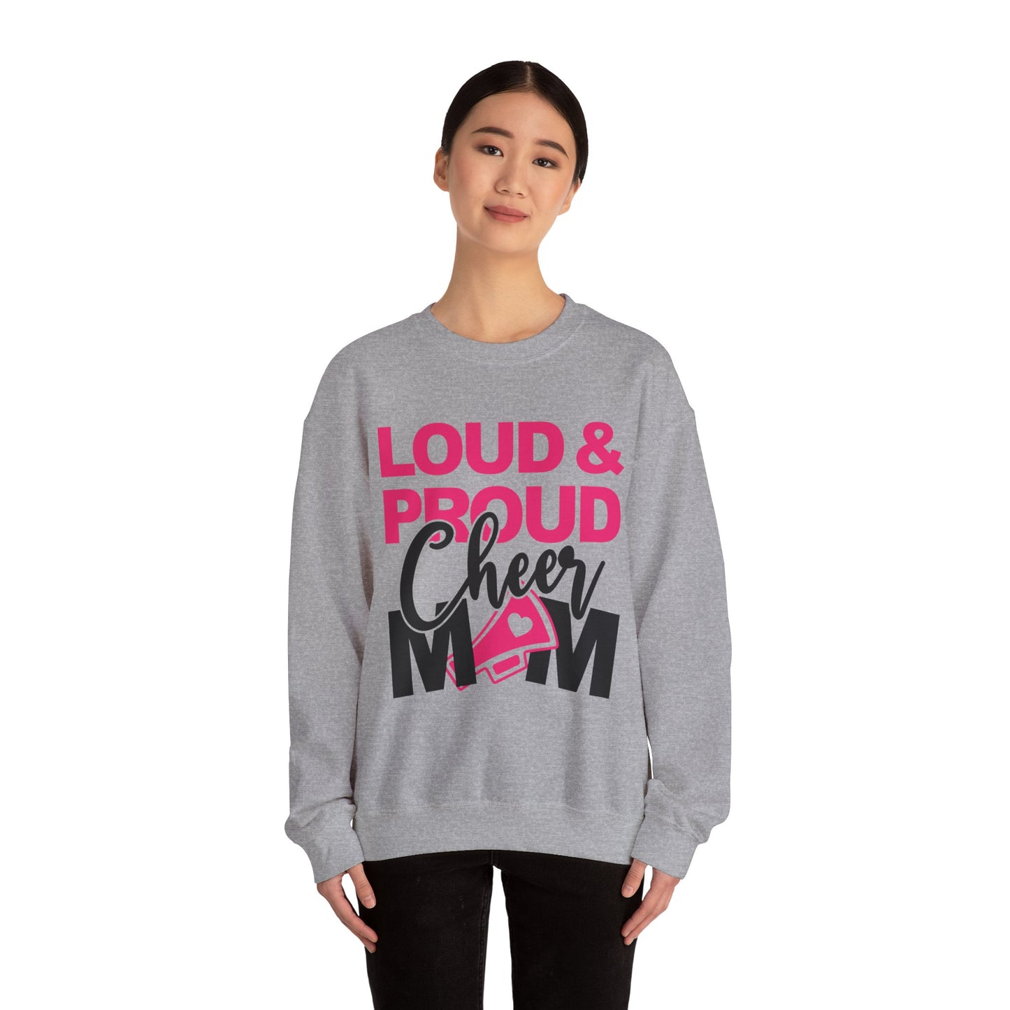 Loud & Proud Cheer Mom Sweatshirt - Unisex Heavy Blend™ Crewneck, Cheerleading Gift, Mom Sweatshirt, Team Spirit Wear, Comfortable [...]