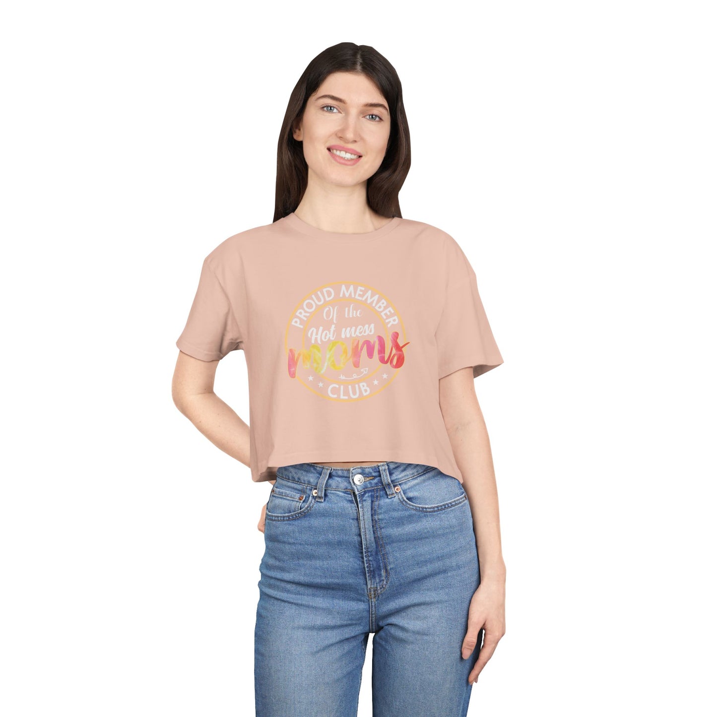 Stylish Mom Crop Tee | Trendy Women’s T-Shirt, Mother's Day Gift, Casual Wear, Summer Outfits, Relaxed Fit