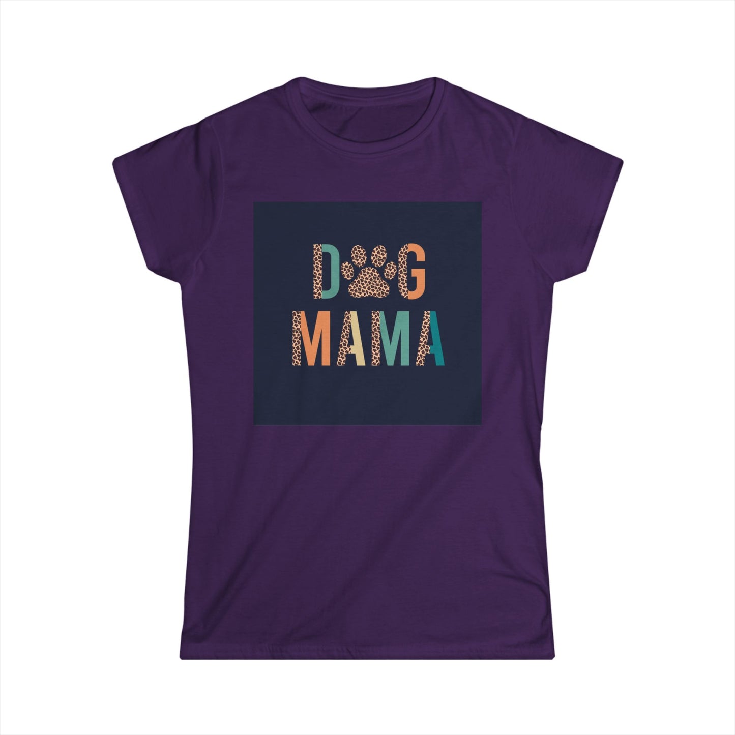 Dog Mama Women's Softstyle Tee - Cute Pet Lover T-Shirt