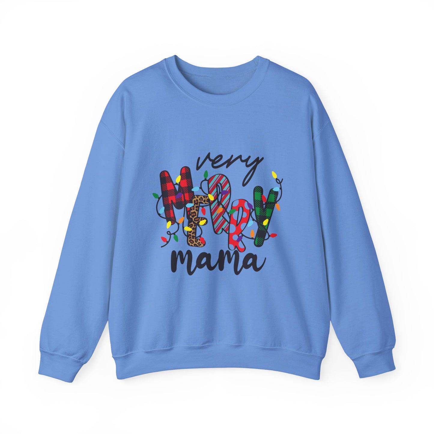 Very Merry Mama Sweatshirt | Christmas Mom Holiday Crewneck
