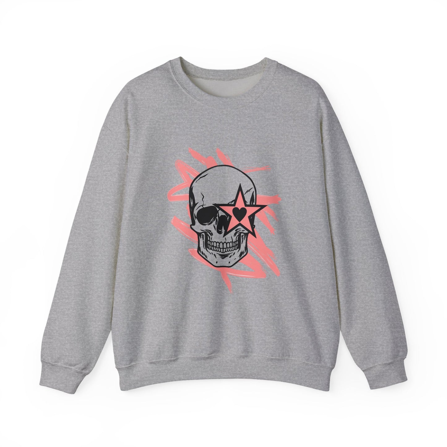 Edgy Skull Graphic Crewneck Sweatshirt - Unisex Heavy Blend™