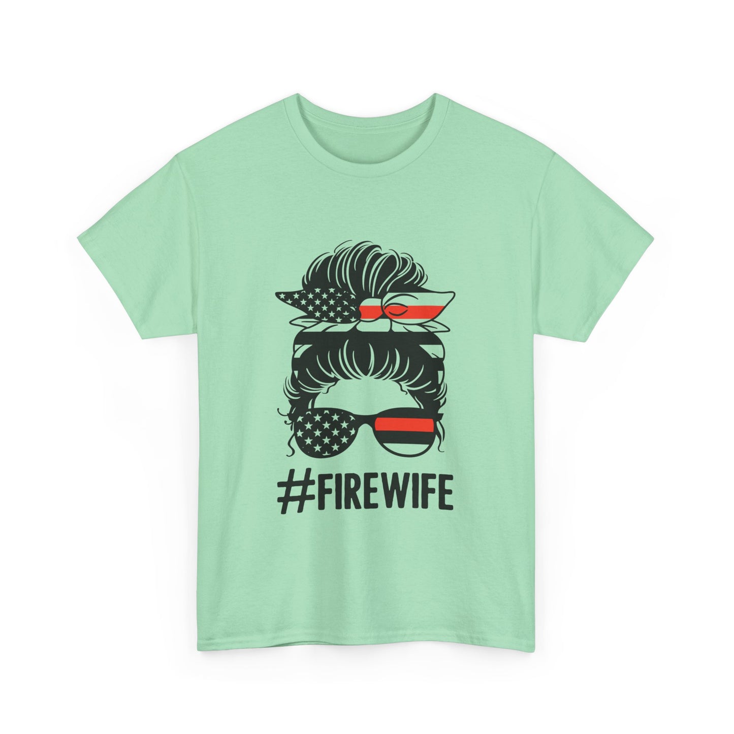 Firefighter Spouse Unisex Heavy Cotton Tee - #FIREWIFE Graphic Shirt