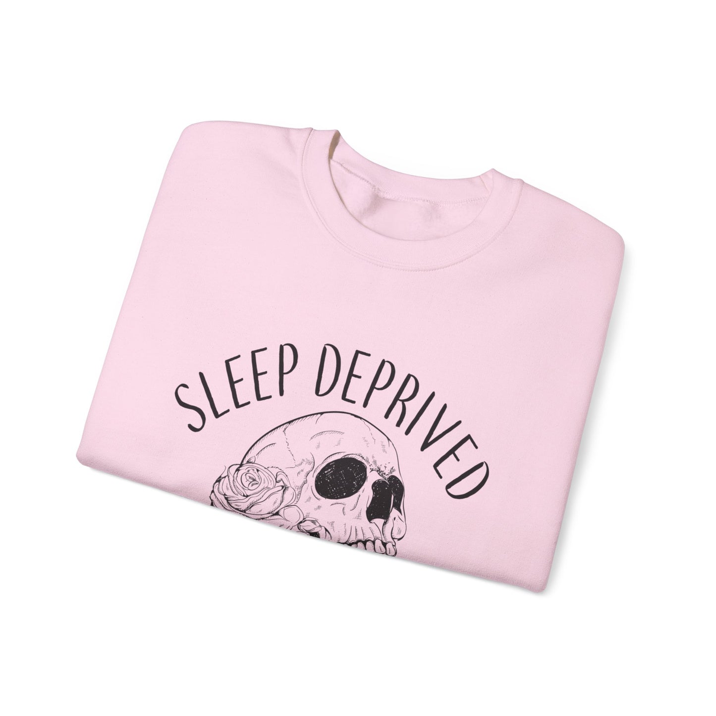 Sleep Deprived Skull Crewneck Sweatshirt - Casual Unisex Style