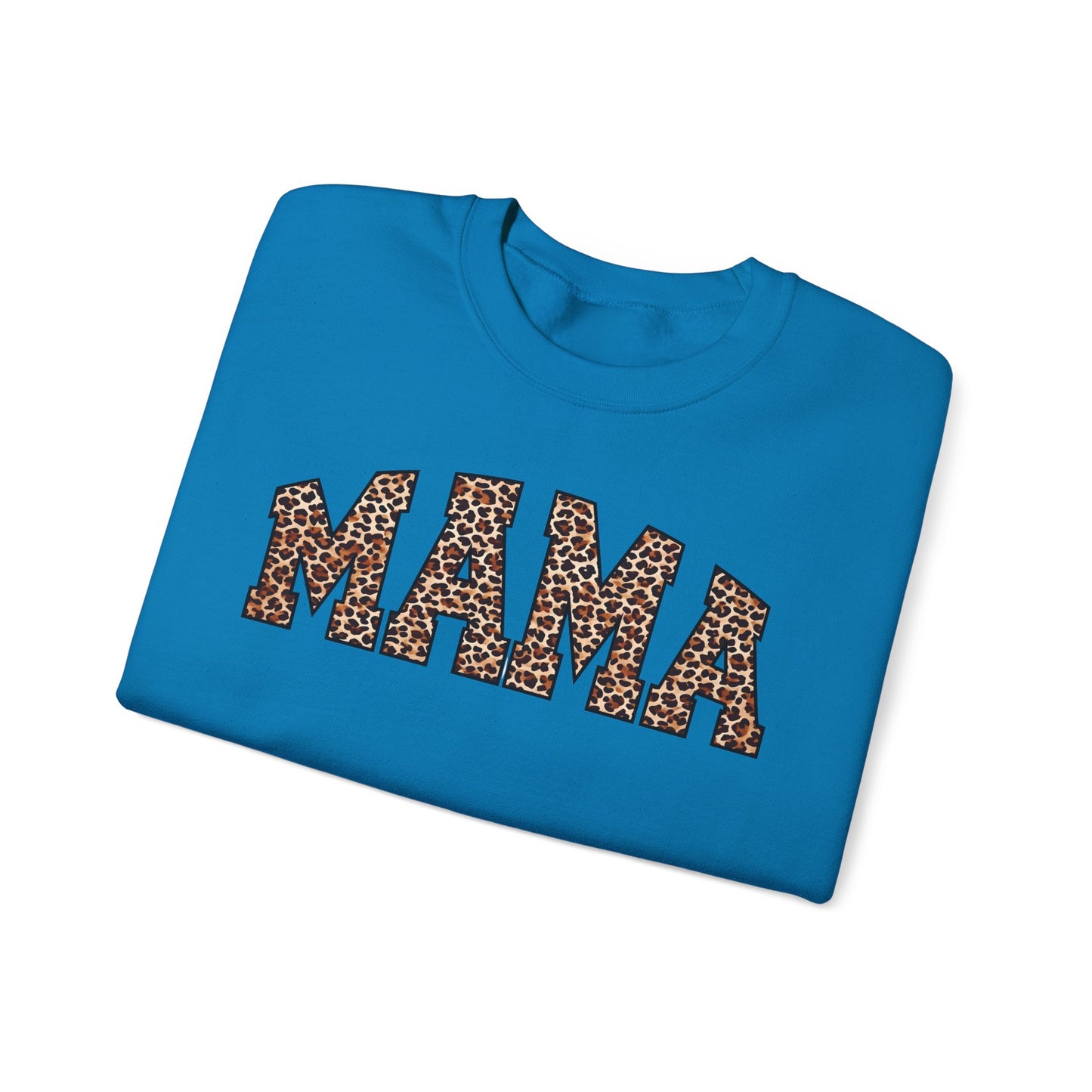 Mama Leopard Print Crewneck Sweatshirt - Unisex Heavy Blend™
