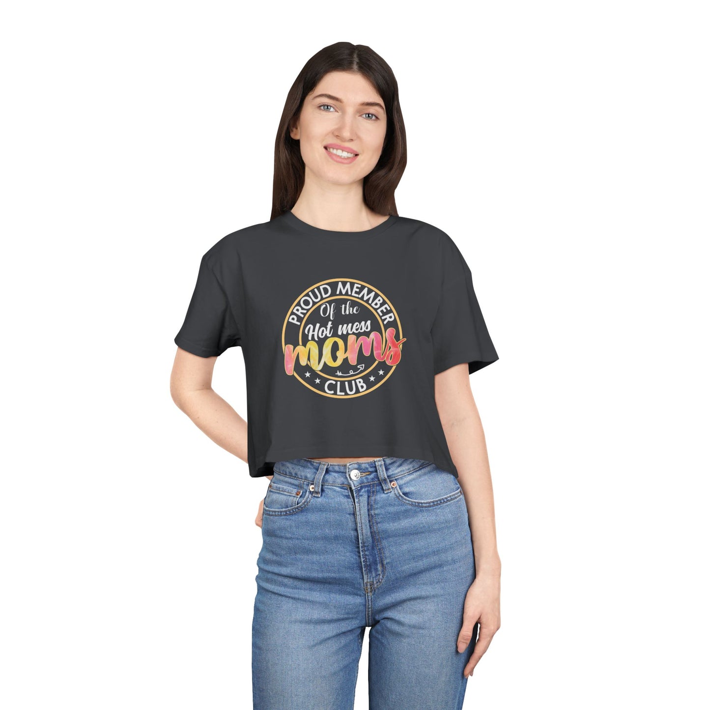 Stylish Mom Crop Tee | Trendy Women’s T-Shirt, Mother's Day Gift, Casual Wear, Summer Outfits, Relaxed Fit