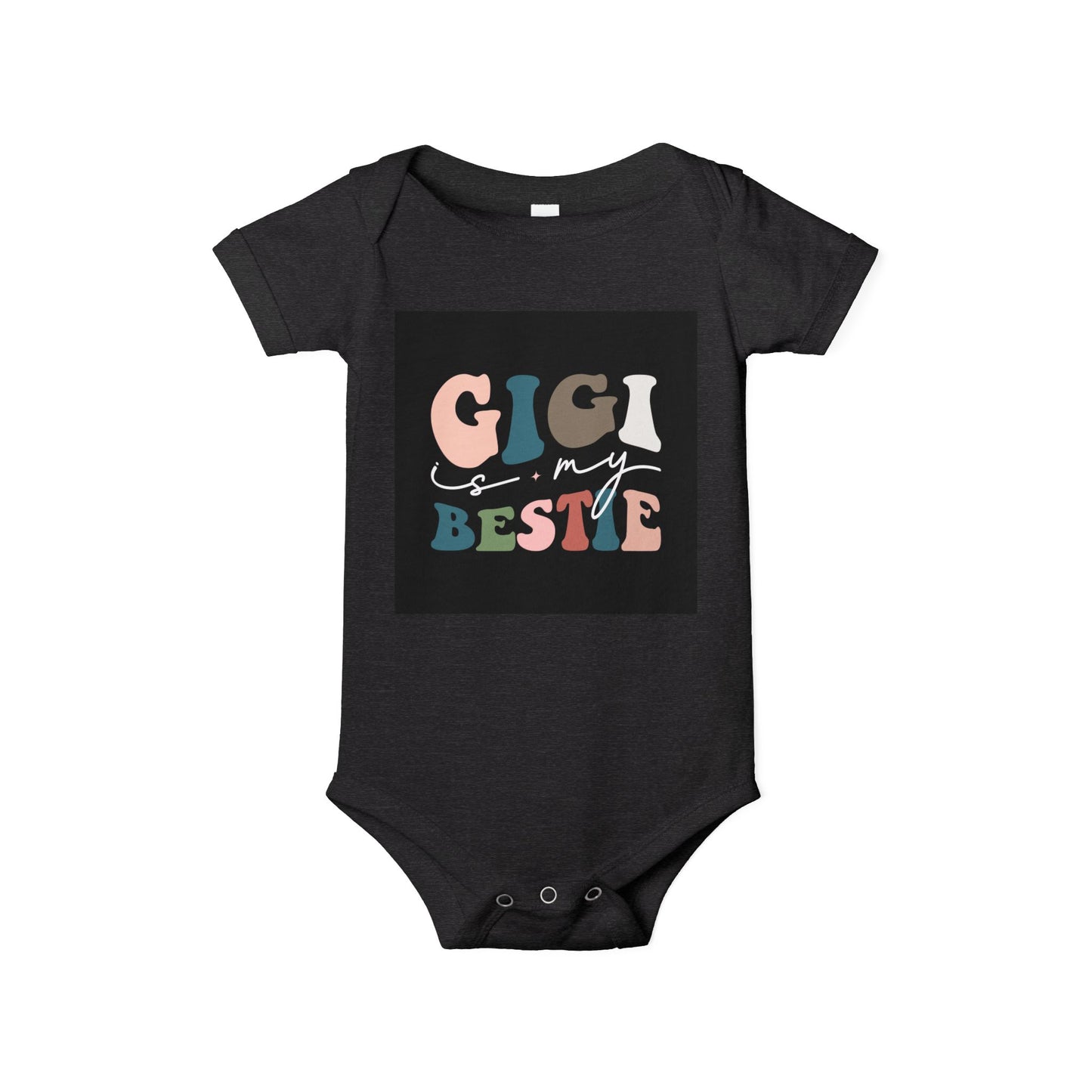 Gigi is My Bestie Infant Jersey One Piece - Cute Baby Bodysuit for Grandparents