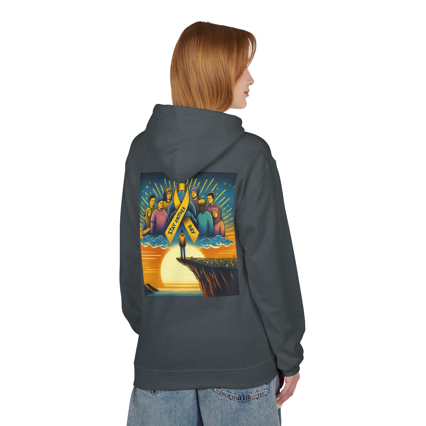 Stay Another Day Hoodie, Inspirational Fleece Sweatshirt, Unisex Gift, Motivational Apparel, Casual Hoodie for Everyday Wear
