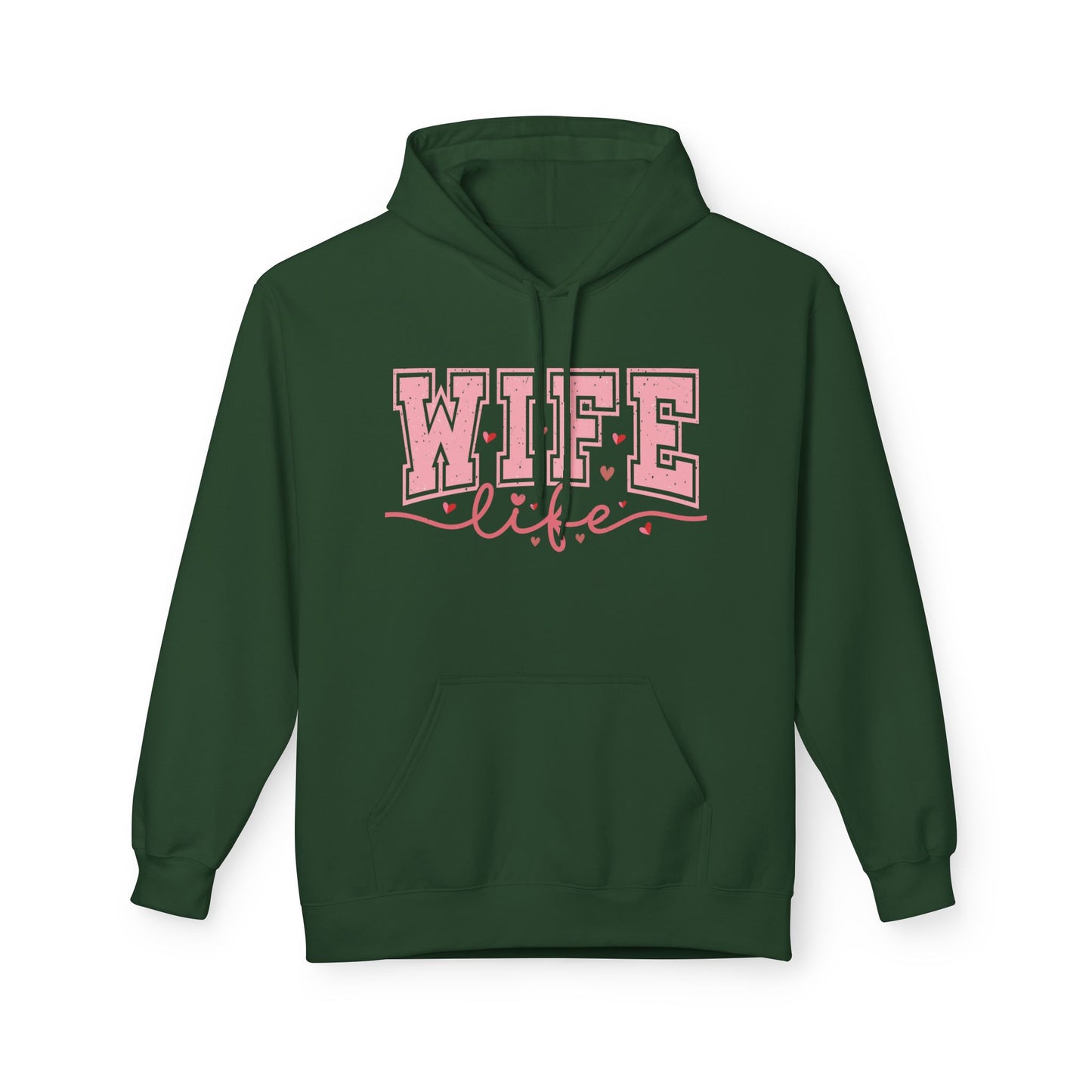 Wife Life Unisex Softstyle Fleece Hoodie | Cozy Gift for Her