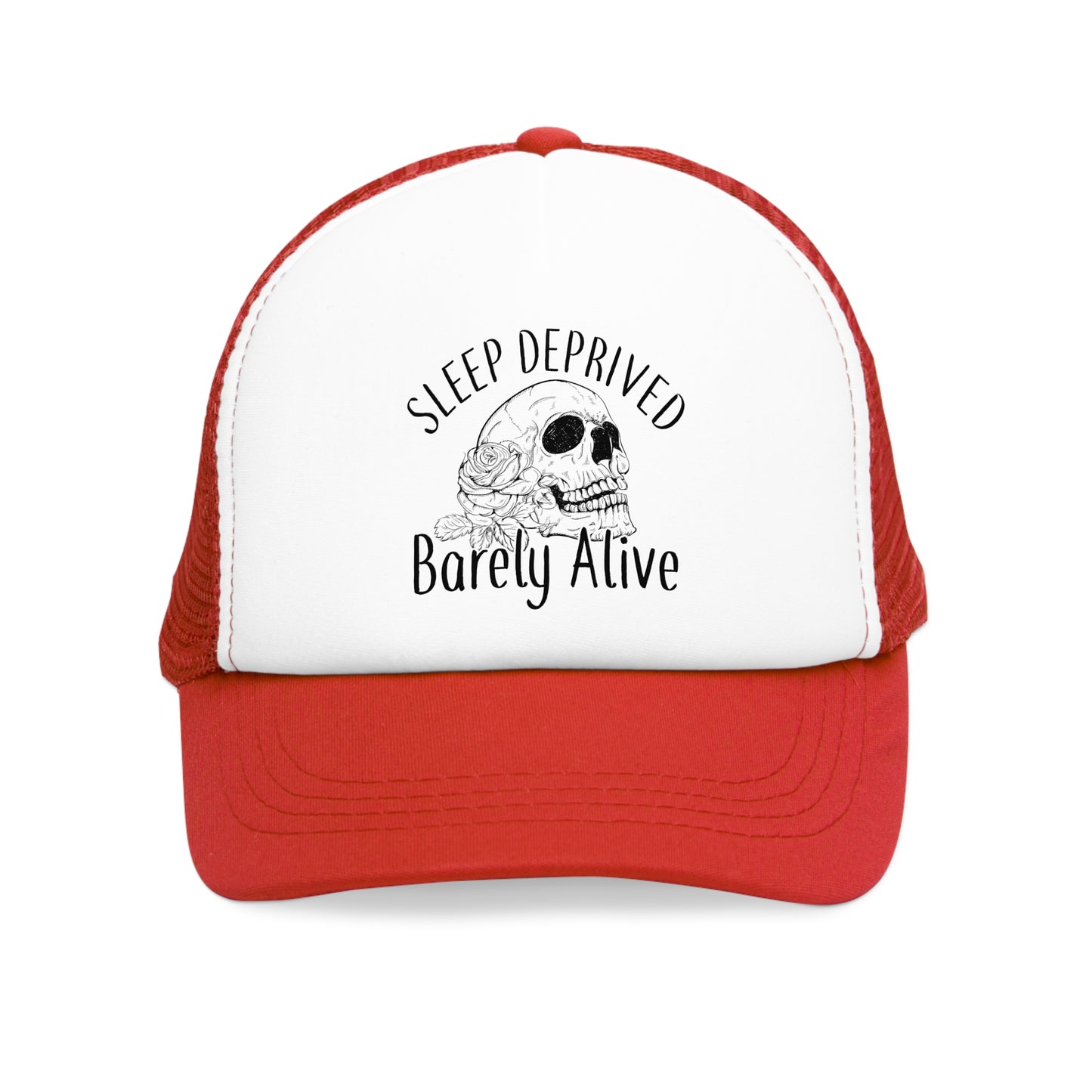 Sleep Deprived Barely Alive Mesh Cap - Trendy Comfort for Night Owls