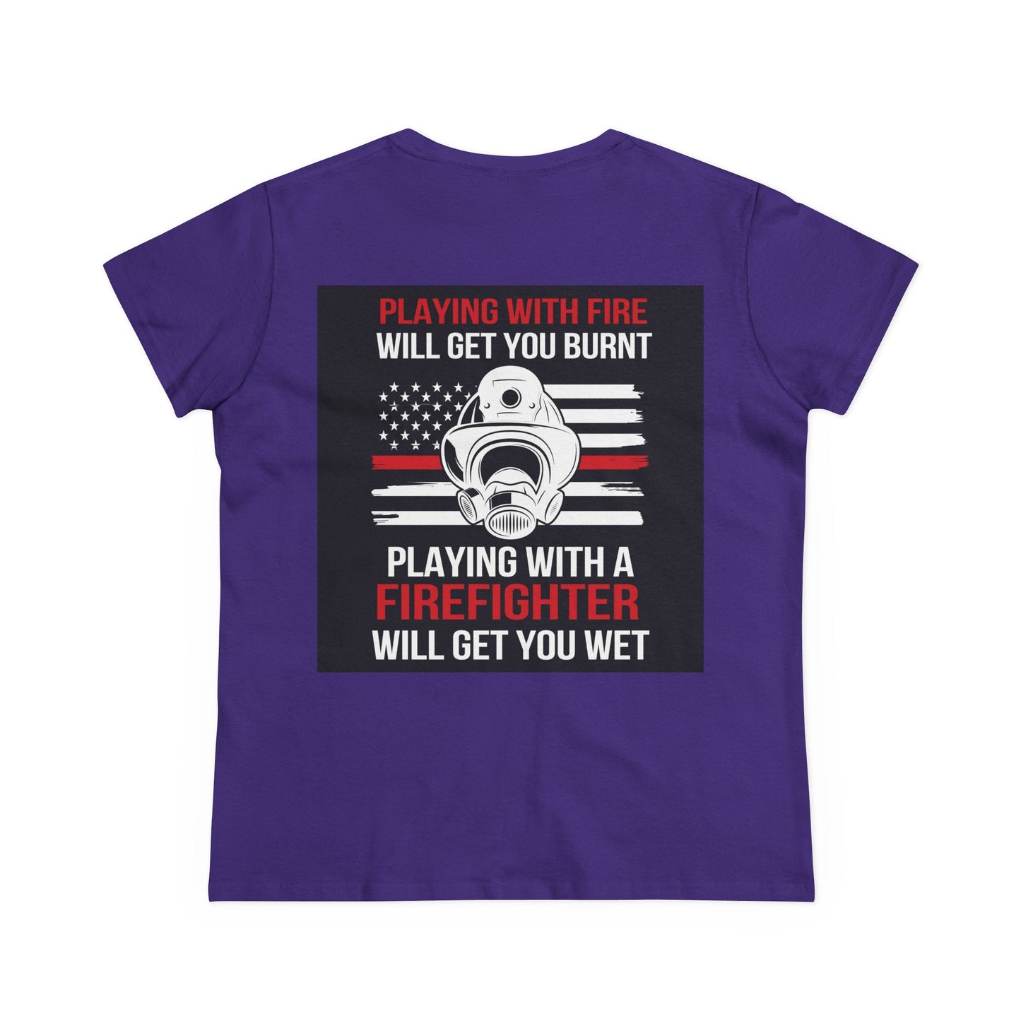 Firefighter Wife Cotton Tee - Supportive Gift for Her, Casual Wear, Patriotic Apparel, Unique Firefighter Gift, Everyday Comfort