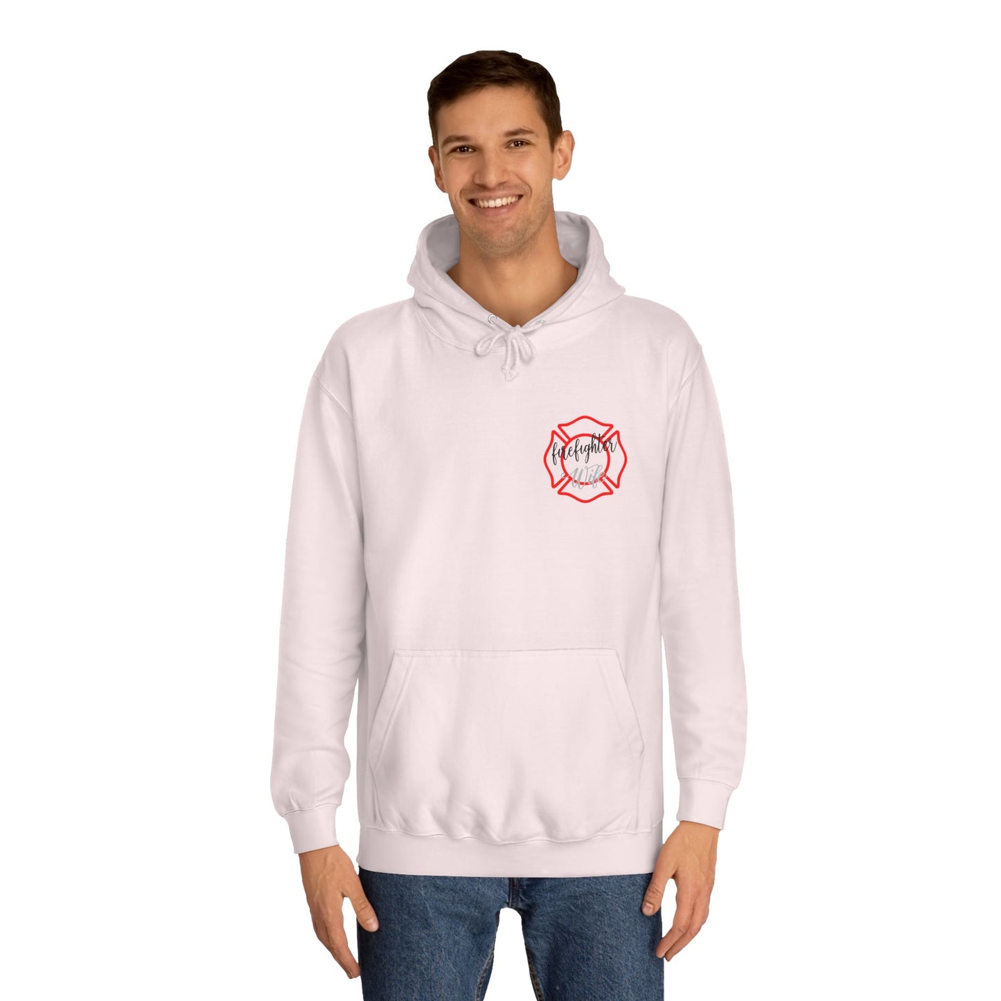 Firefighter Wife Unisex College Hoodie – Stylish Comfort for Celebrating Love & Dedication