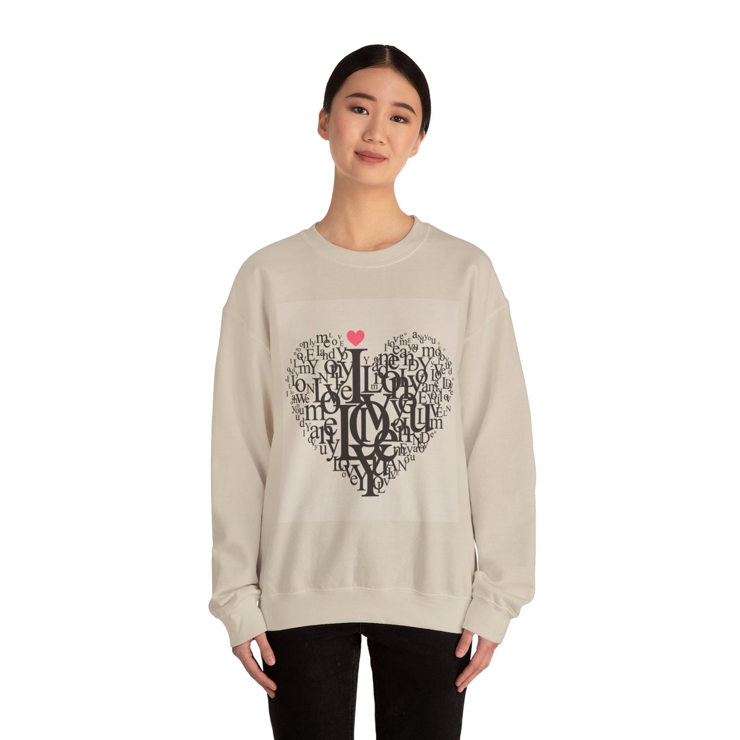 Heartfelt Love Sweatshirt - Unisex Heavy Blend™ Crewneck for Comfort and Connection