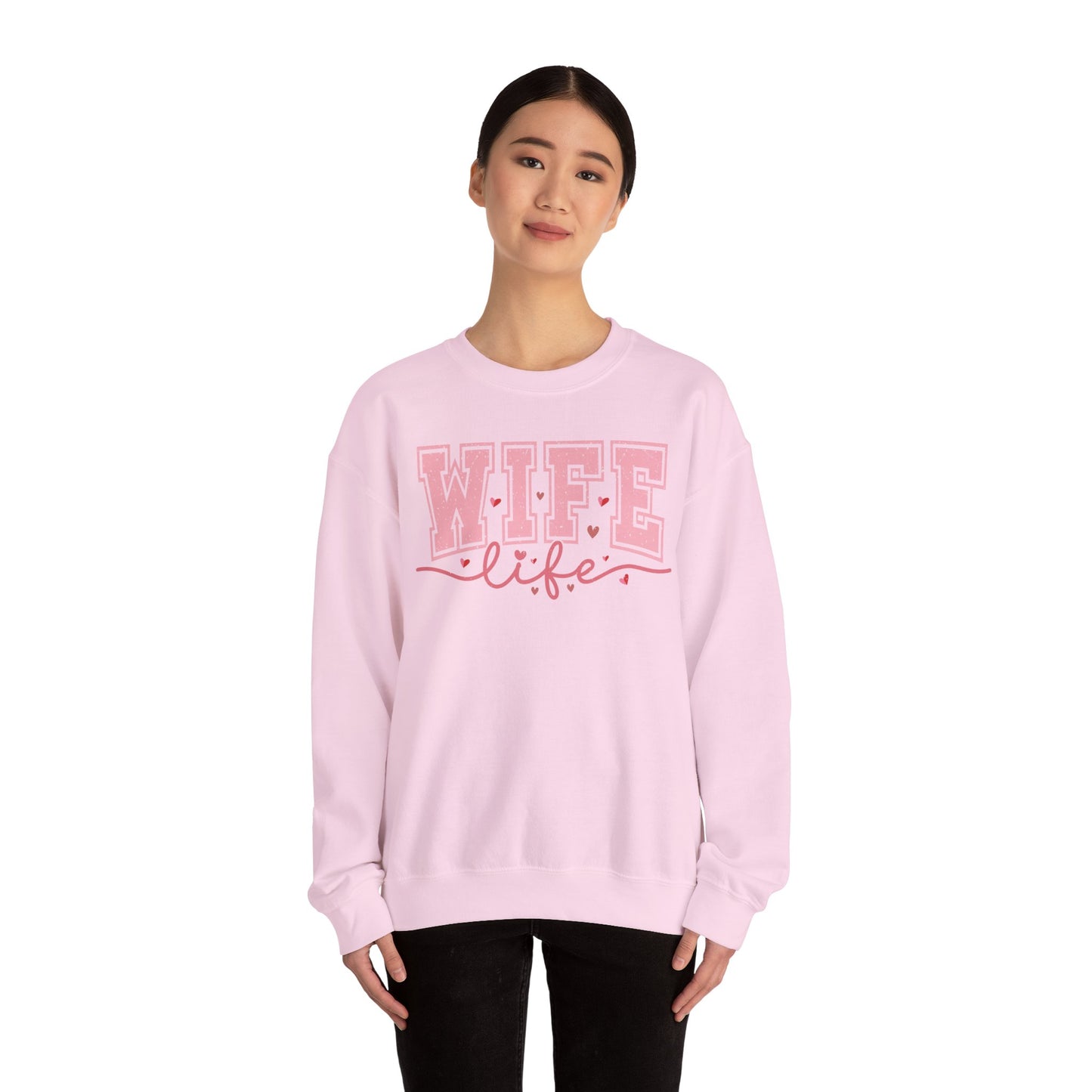 Wife Life Sweatshirt - Unisex Heavy Blend™ Crewneck for Celebrating Love