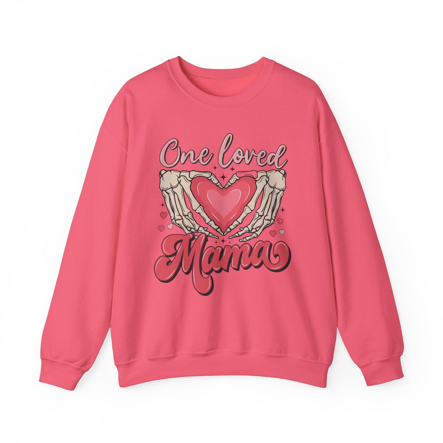 One Loved Mama Crewneck Sweatshirt, Perfect Gift for Moms, Cozy Layer for Birthdays, Mother's Day, Heartfelt Gift Idea