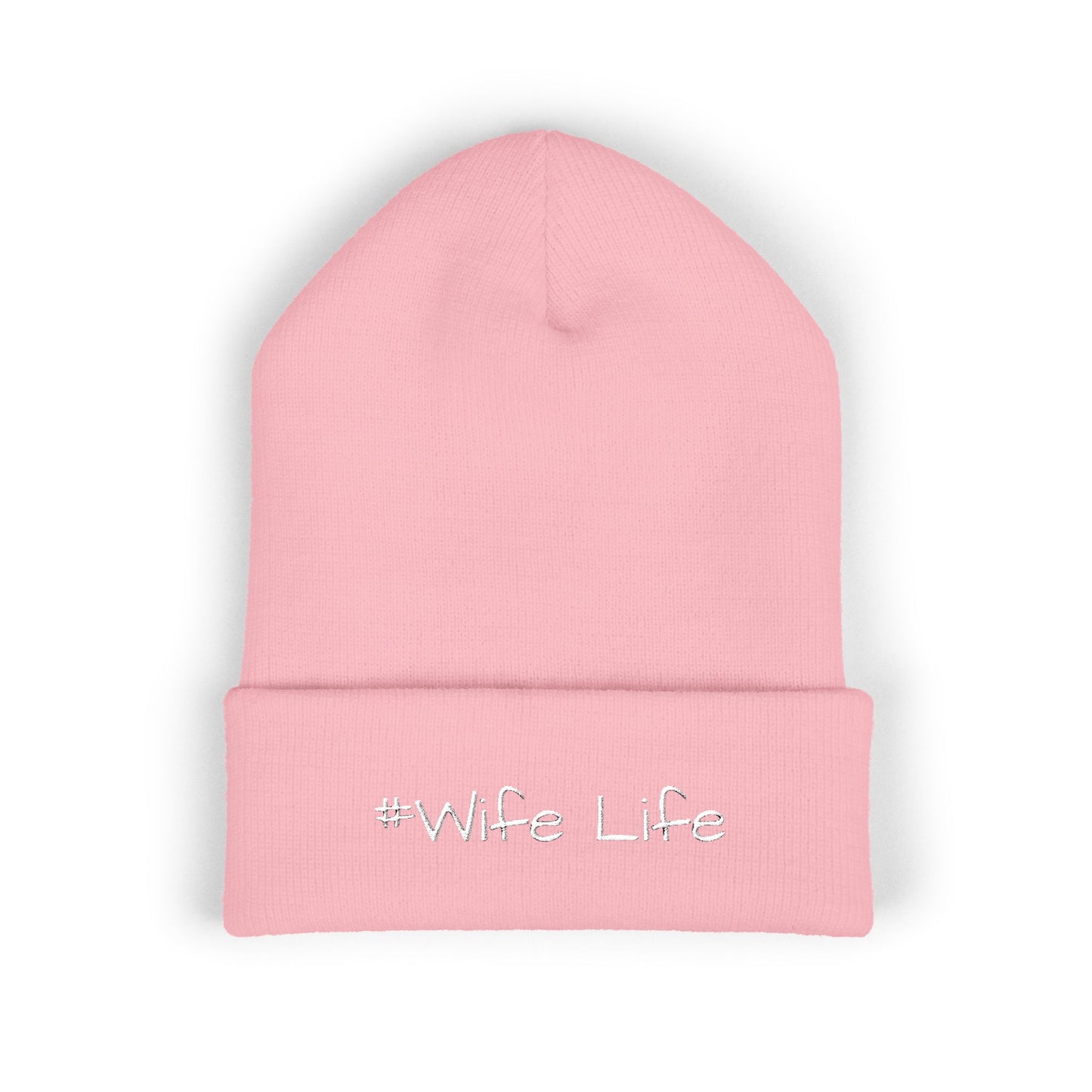 #Wife Life beanie | Embroidered cuffed beanie, wife life hat