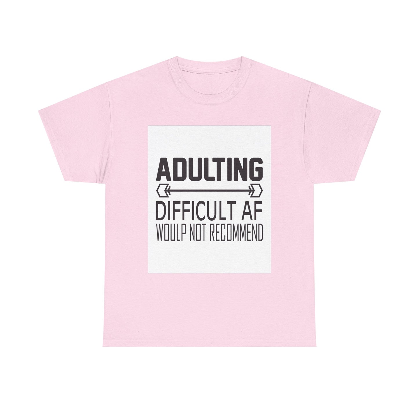 Adulting is Difficult Unisex Heavy Cotton Tee - Humorous T-Shirt for Young Adults