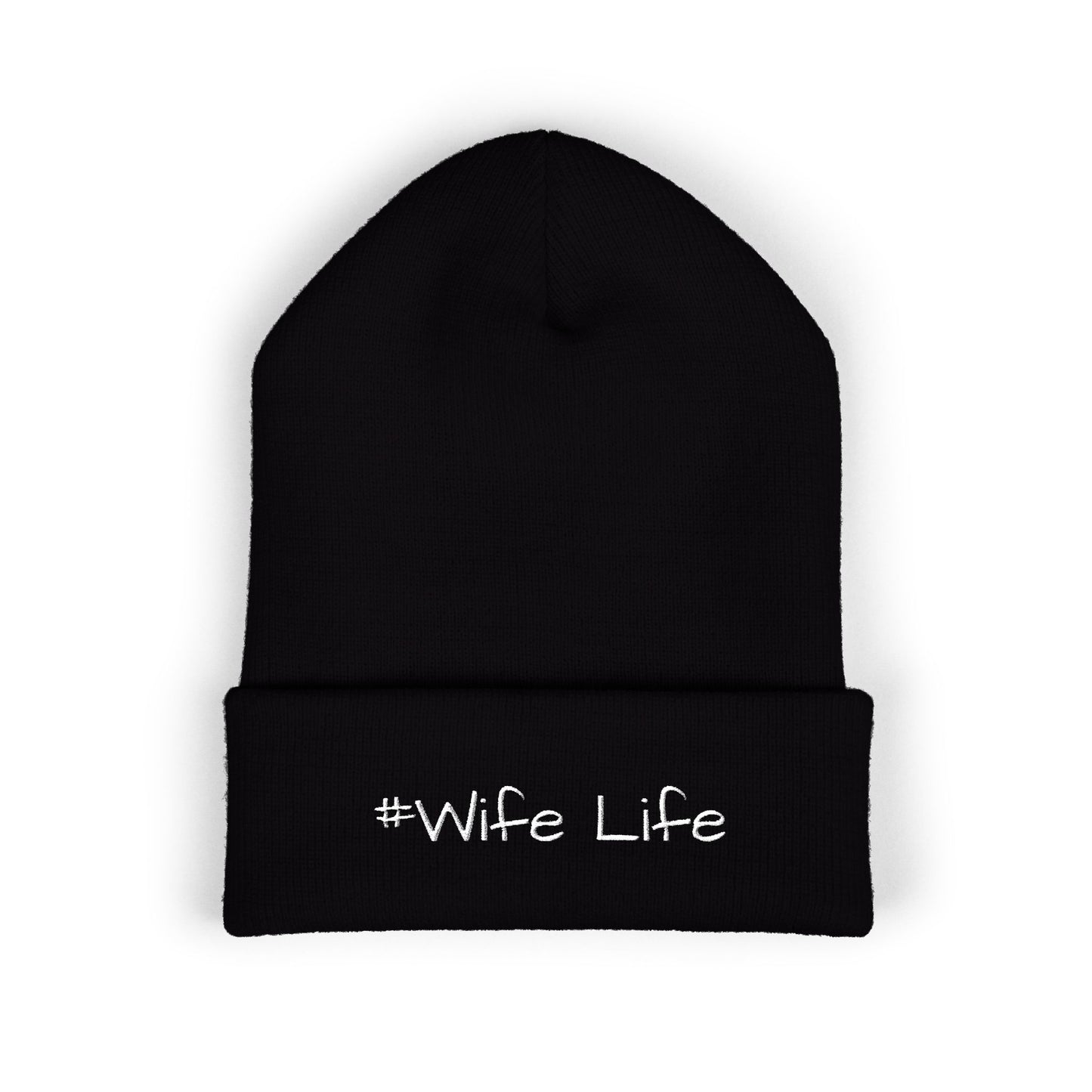 #Wife Life beanie | Embroidered cuffed beanie, wife life hat