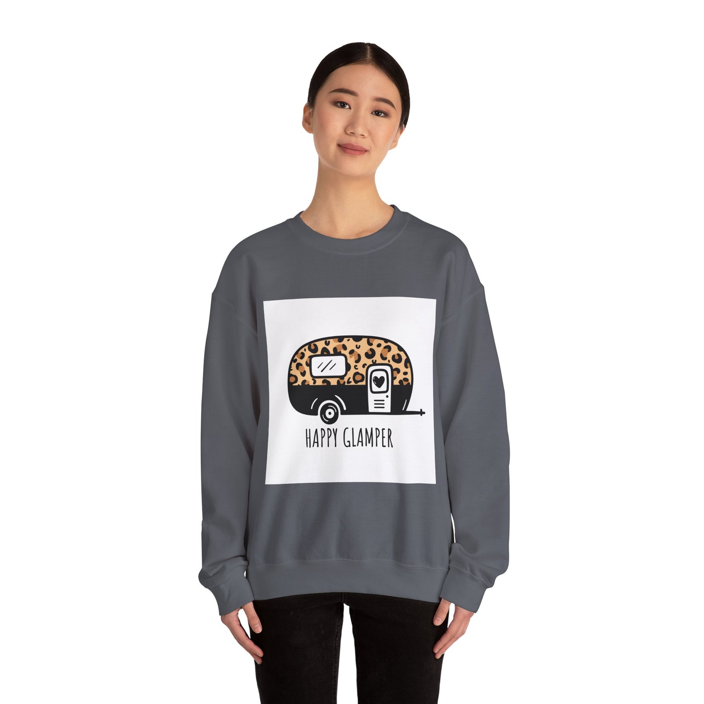 Happy Glamper Unisex Crewneck Sweatshirt - Cozy Camping Apparel