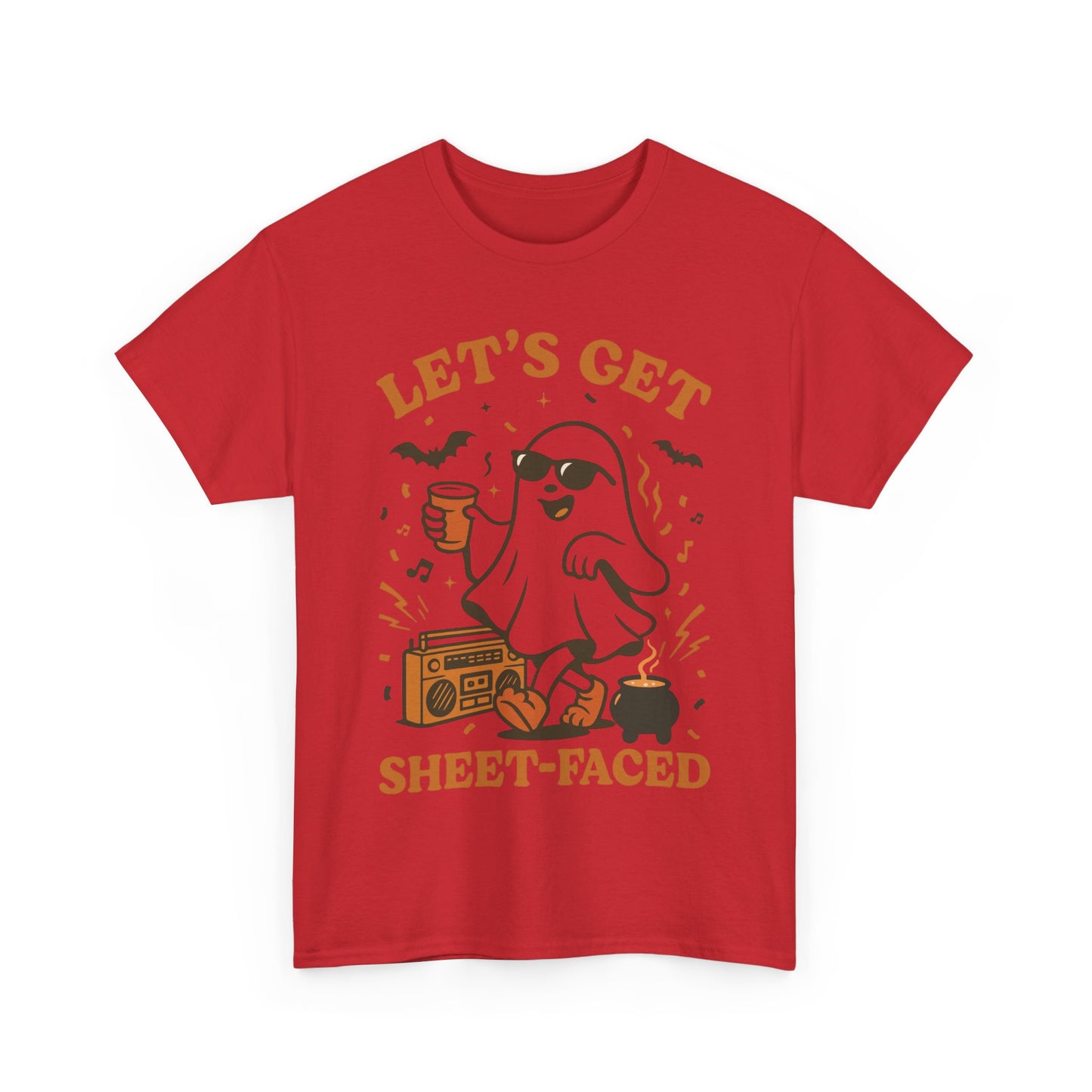 Ghost Party Tee, Halloween Shirt, Unisex Heavy Cotton Tee, Fun Graphic T-Shirt, Casual Wear, October Festivity Apparel