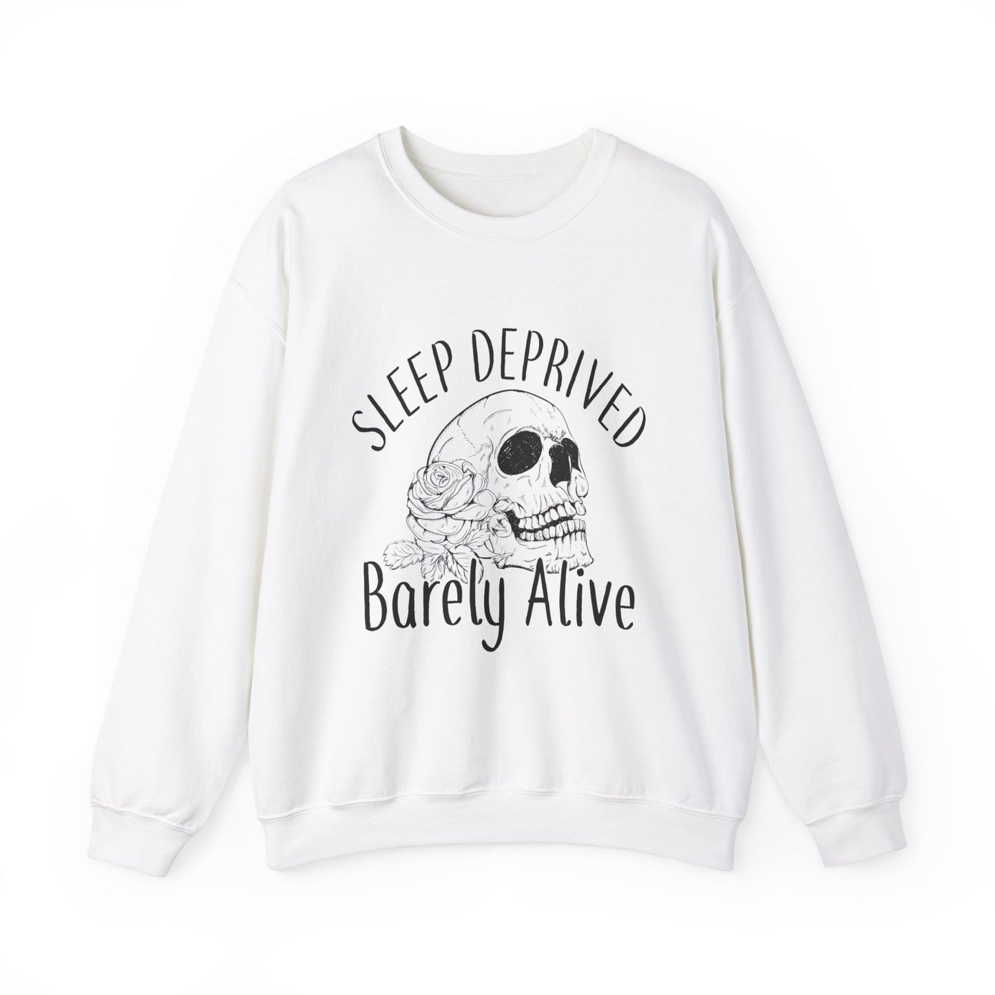 Sleep Deprived Skull Crewneck Sweatshirt - Casual Unisex Style