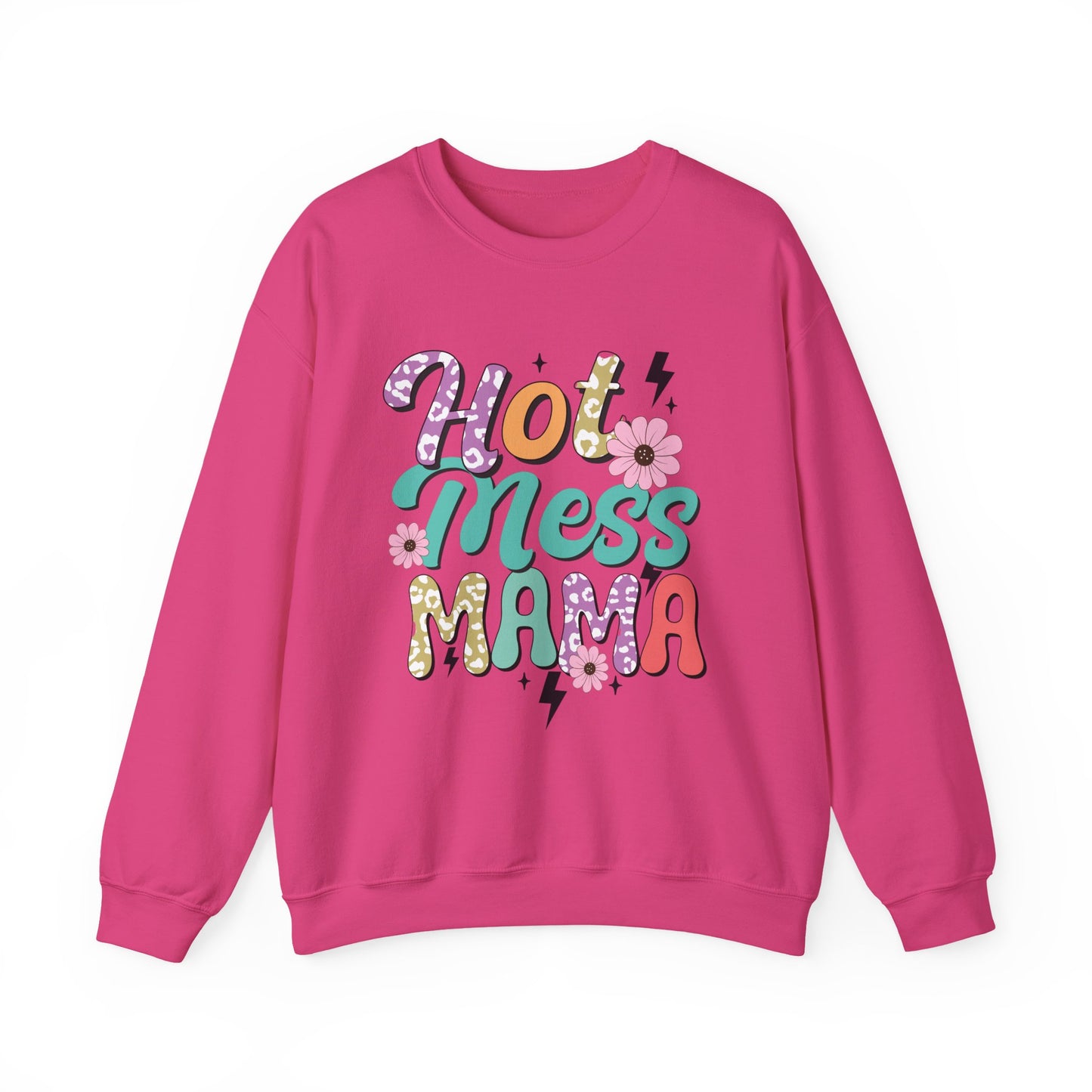 Hot Mess Mama Sweatshirt | Cozy Gift for Moms | Fun and Stylish Crewneck | Perfect for Casual Wear, Birthdays, Mother’s Day, Celebrations