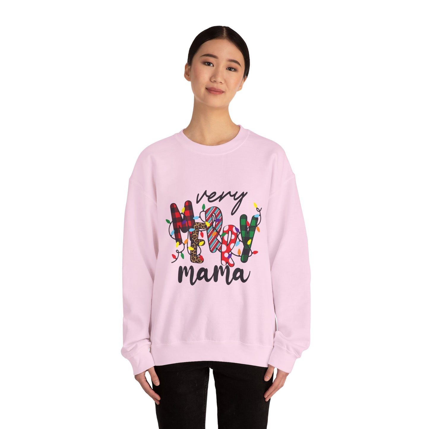 Very Merry Mama Sweatshirt | Christmas Mom Holiday Crewneck
