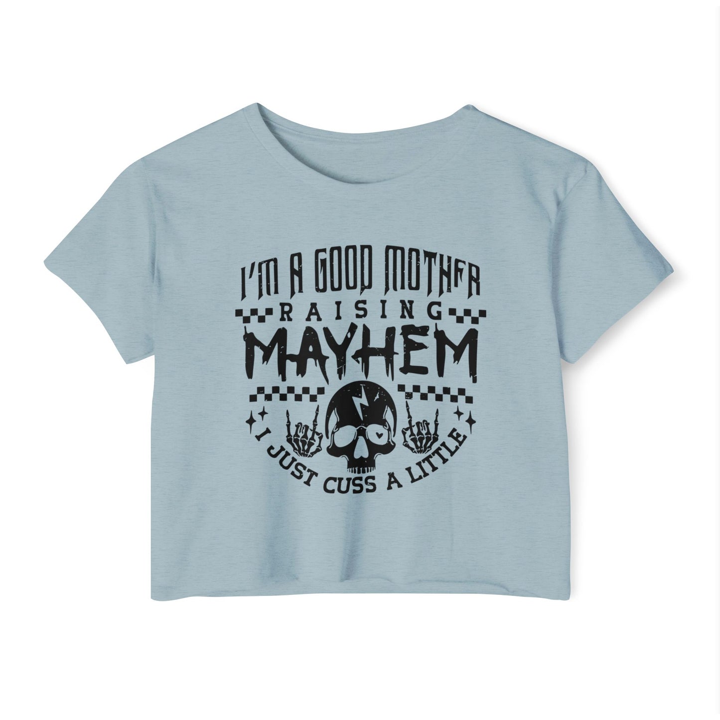 Women's Festival Crop Top - Vintage Style Graphic Tee for Moms, Perfect for Festivals, Concerts, Parties, Birthdays