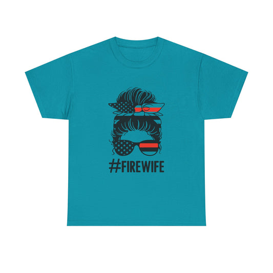 Firefighter Spouse Unisex Heavy Cotton Tee - #FIREWIFE Graphic Shirt