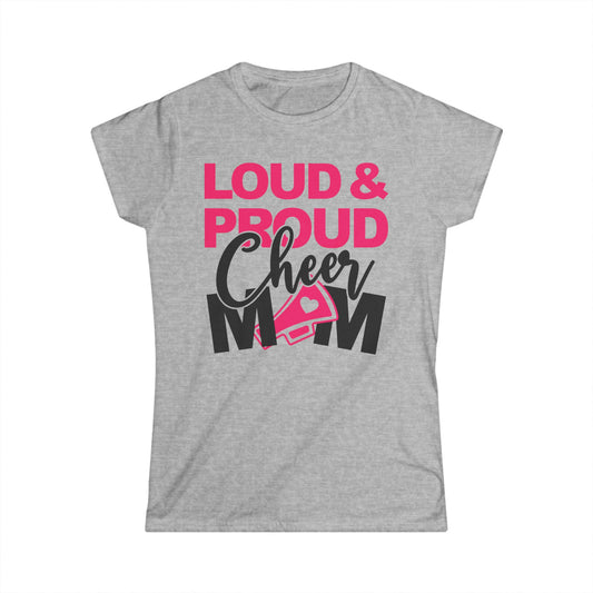 Loud & Proud Cheer Mom Tee | Cheerleading Gift, Sports Apparel, Mother's Day Gift, Team Spirit Shirt, Comfortable Casual Wear, gift for mom, gift for her
