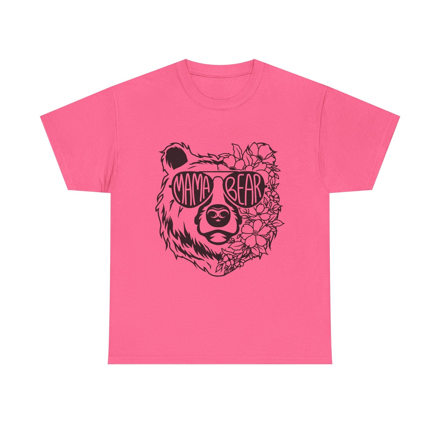 Mama Bear Graphic Unisex Heavy Cotton Tee - Perfect for Moms and Nature Lovers