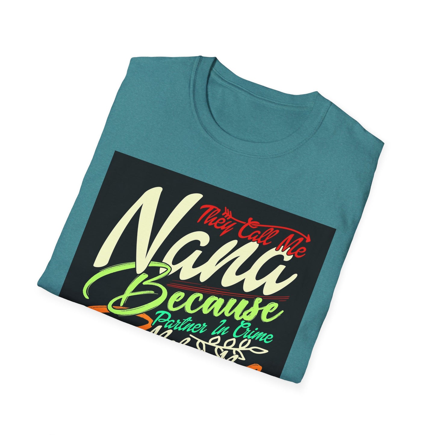 Nana Bad Influence Unisex Softstyle T-Shirt - Fun Gift for Grandparents