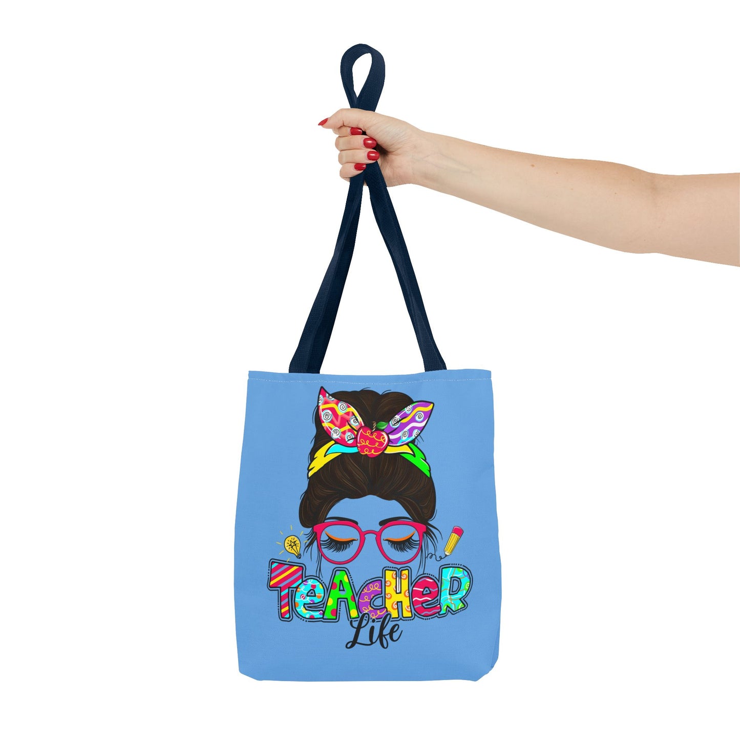 Teacher Life Tote Bag - Colorful & Fun Canvas Bag for Educators