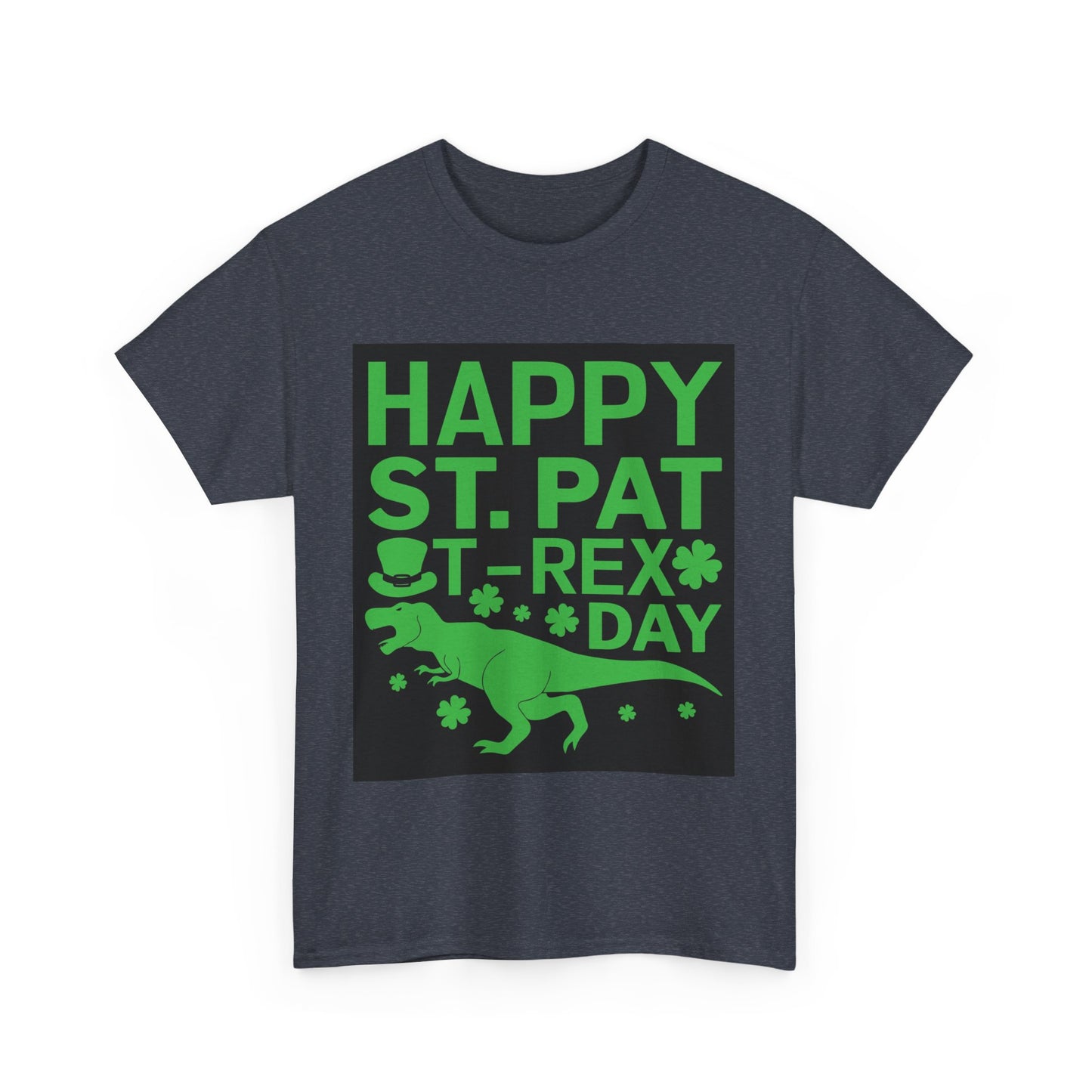 Happy St. Patrick's Day T-Rex Unisex Heavy Cotton Tee